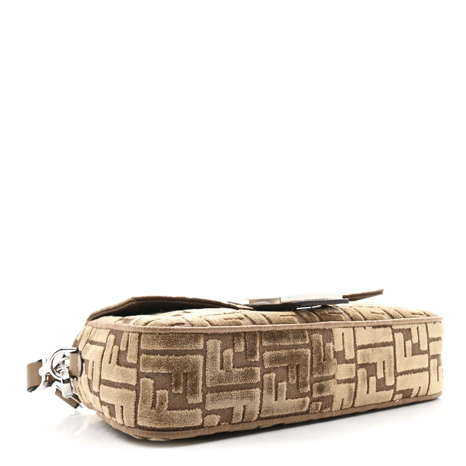 Velvet Jacquard Crystal FF Baguette Cappuccino - Image 4