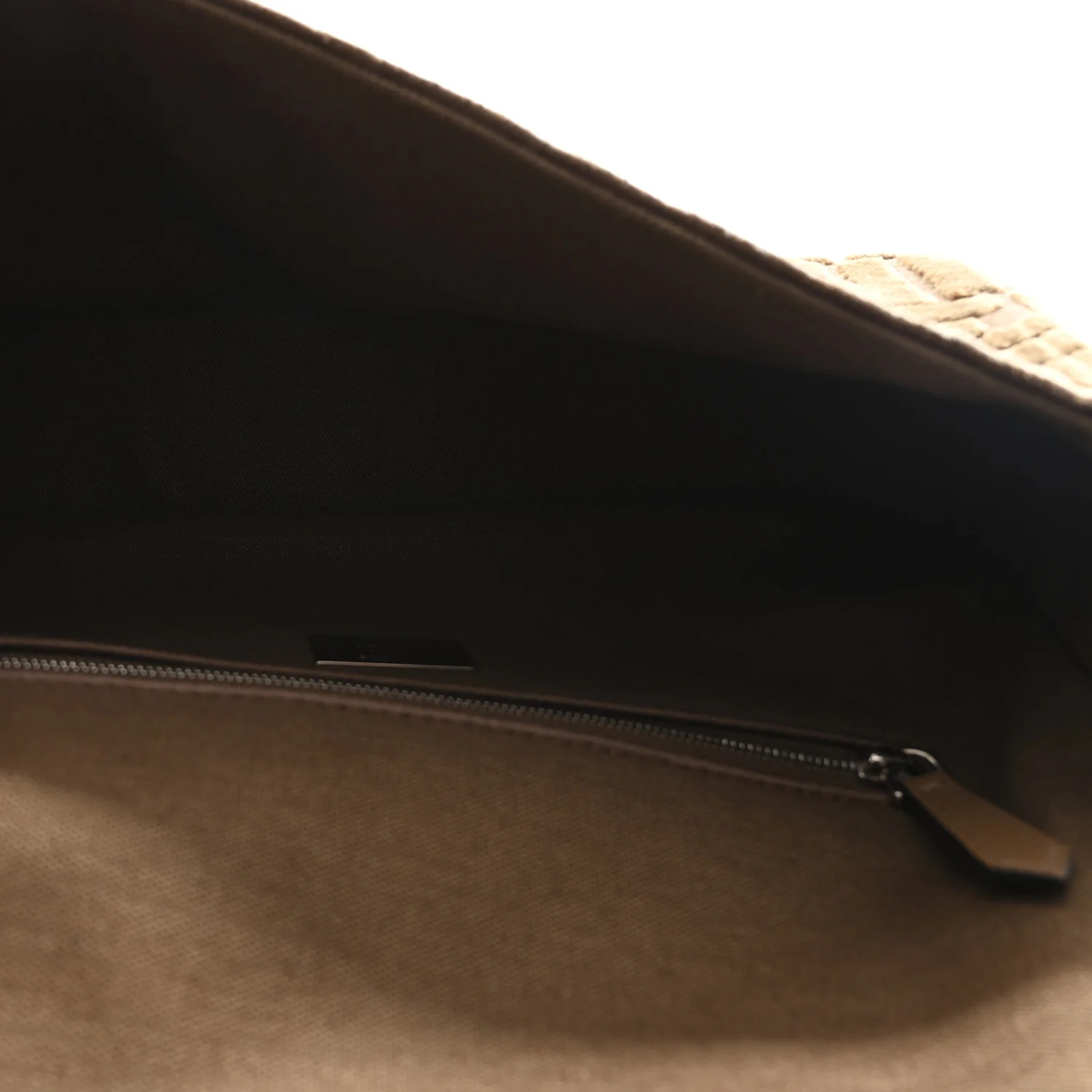 Velvet Jacquard Crystal FF Baguette Cappuccino - Image 5