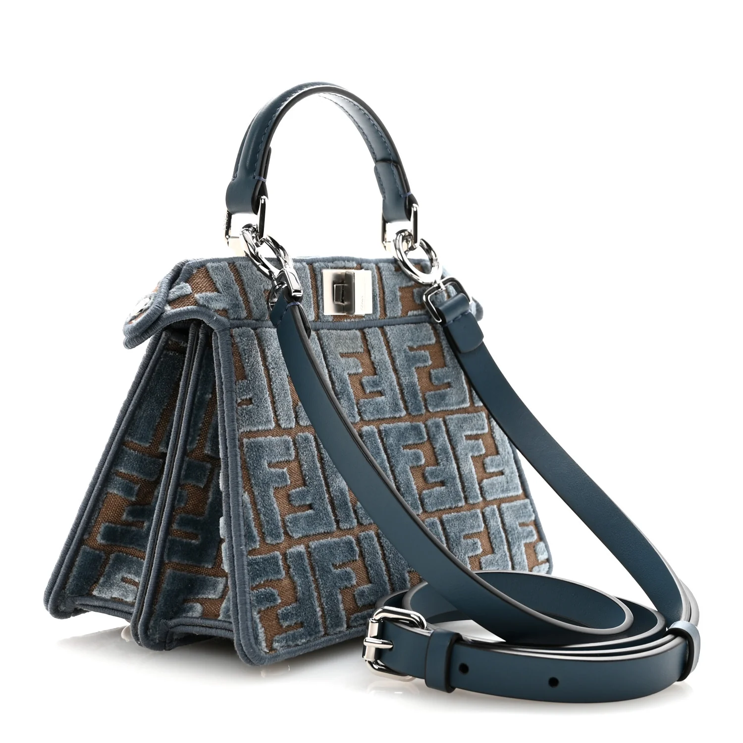 Velvet Jacquard FF Small Peekaboo I SEE U Satchel Anice - Image 3
