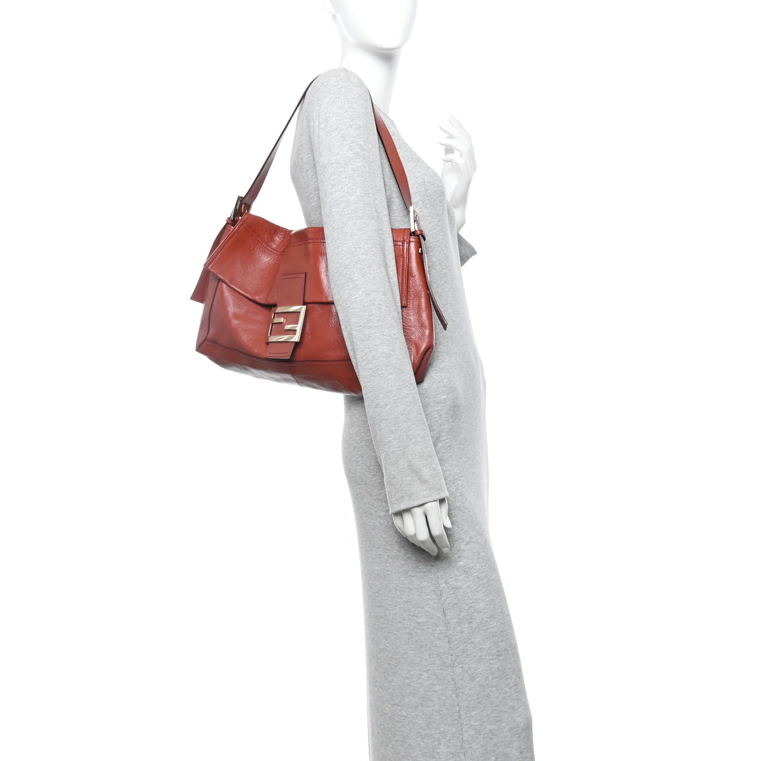 Vitello Acqua Large Convertible Baguette Bag Pompei - Image 2