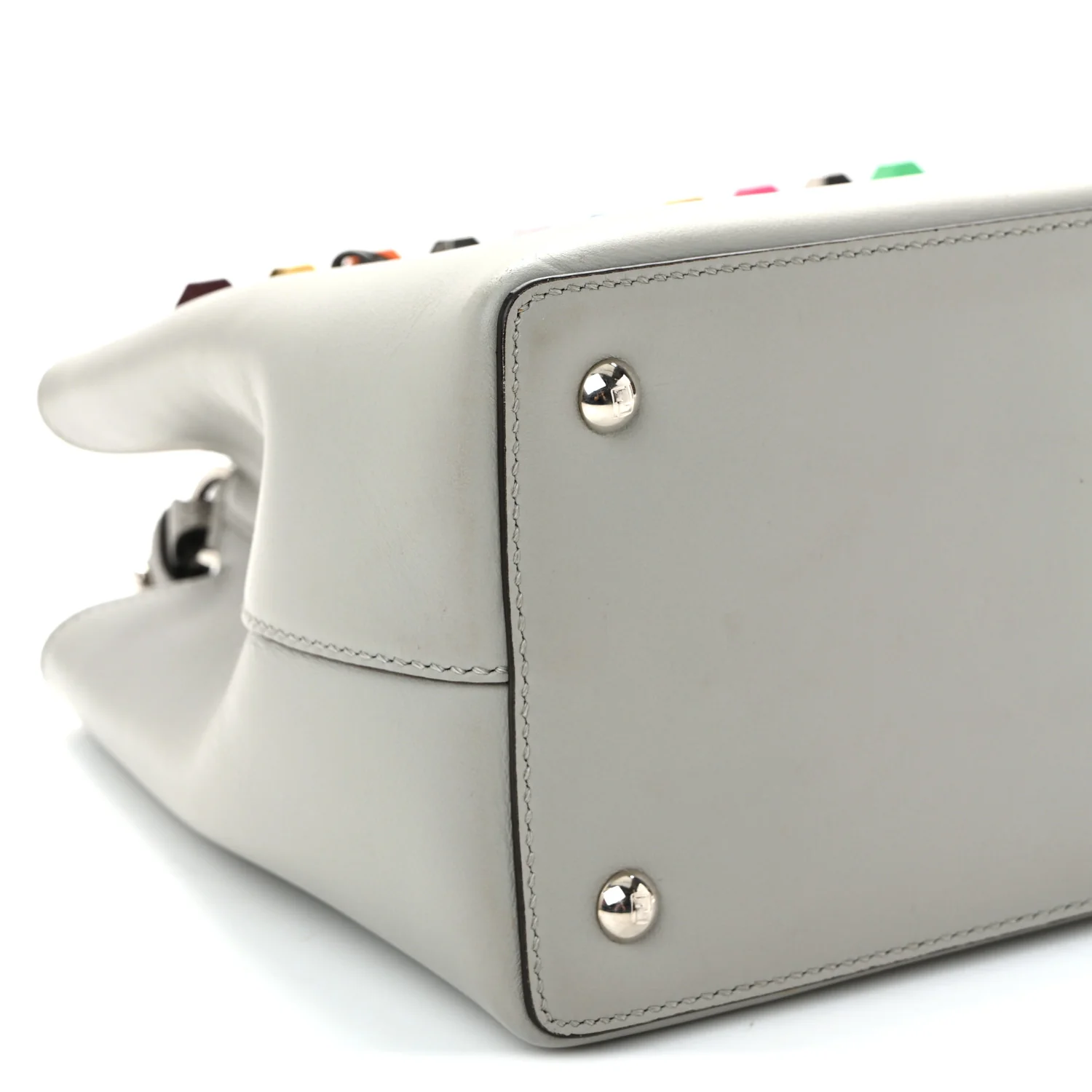 Vitello Baltico Dolce Studded Petite 2Jours Tote Ghiaccio Multicolor - Image 8