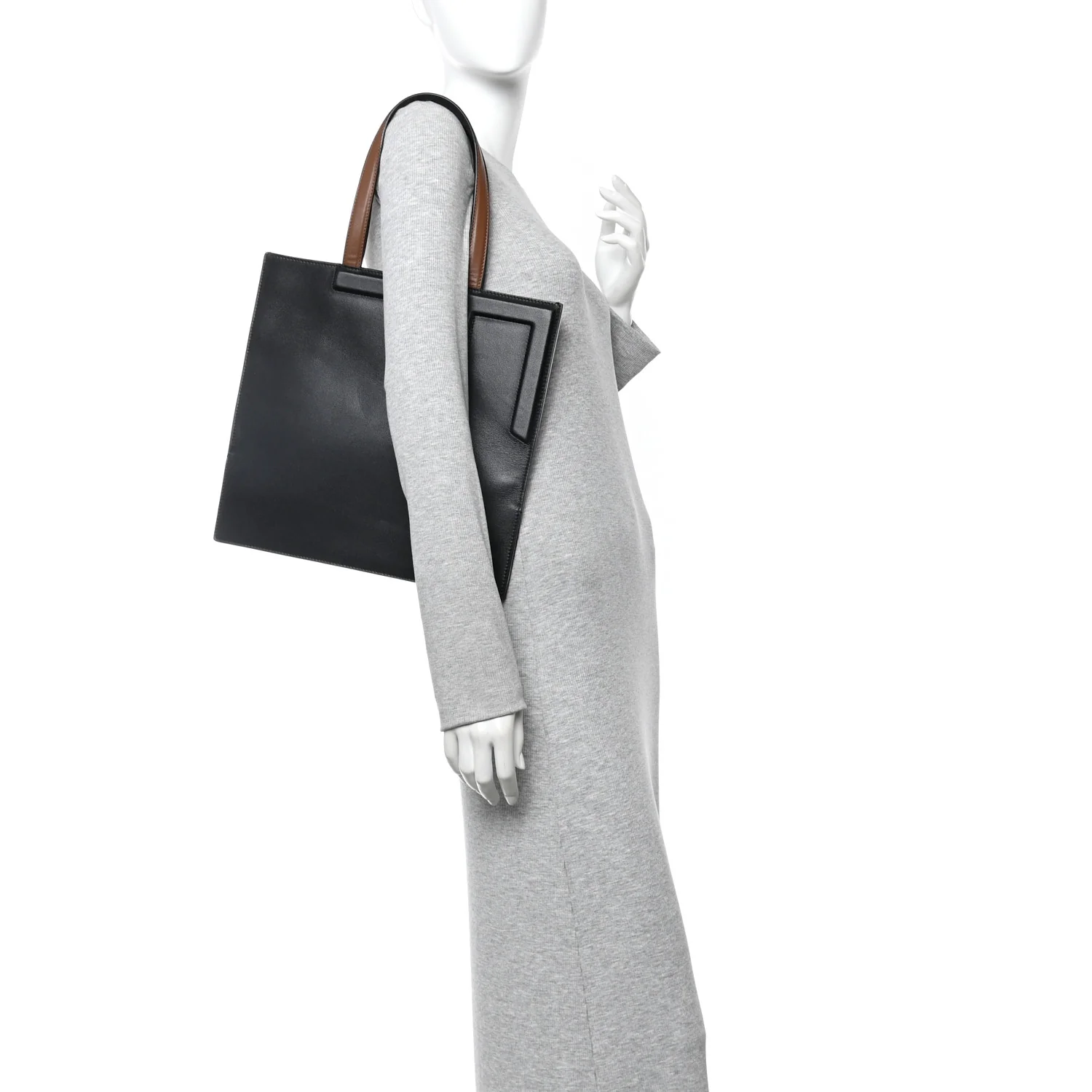 Vitello Bellagio Medium Fendi Flip Cognac Black - Image 2