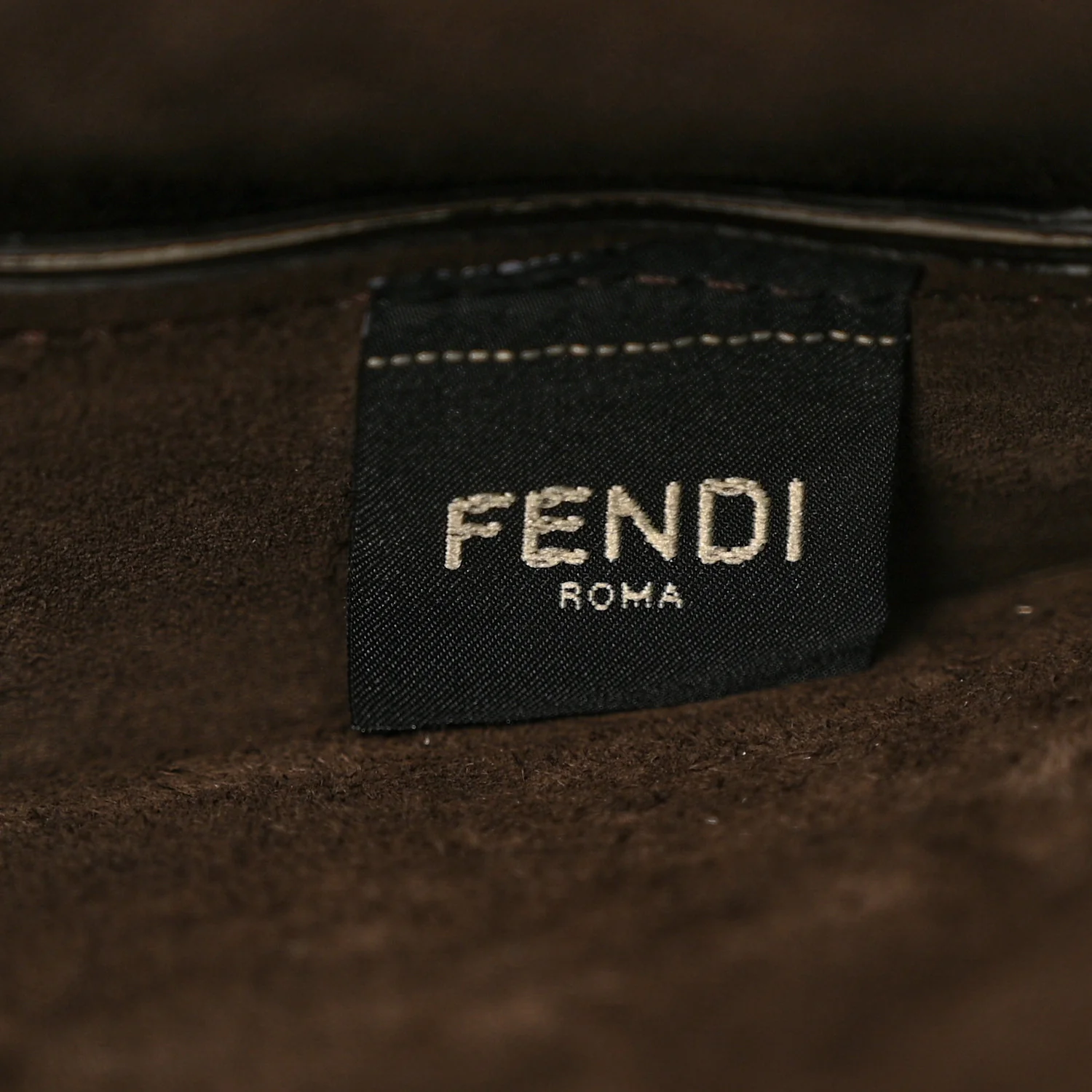 Vitello Bellagio Medium Fendi Flip Cognac Black - Image 7