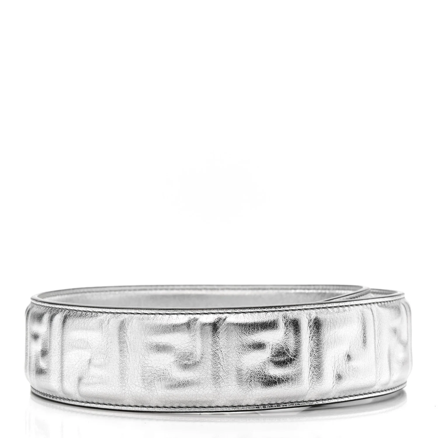 Vitello Catalan Mirror FF 1974 Embossed Strap You Argento - Image 2