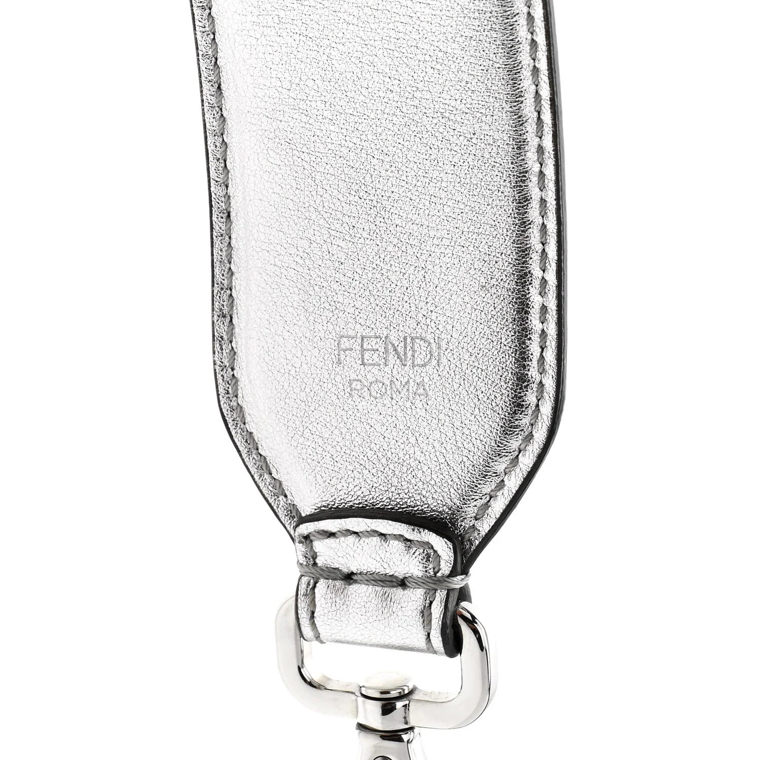 Vitello Catalan Mirror FF 1974 Embossed Strap You Argento - Image 4