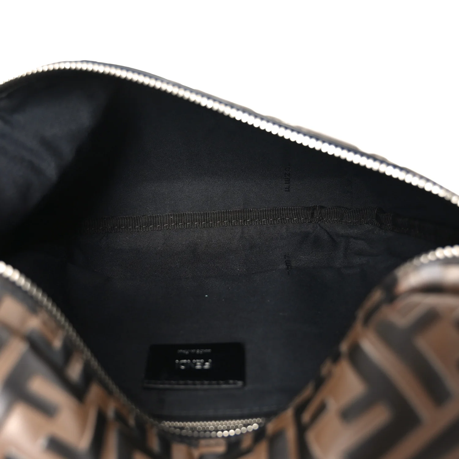 Vitello Century Bi-Color FF 1974 Embossed Belt Bag Maya Black - Image 5