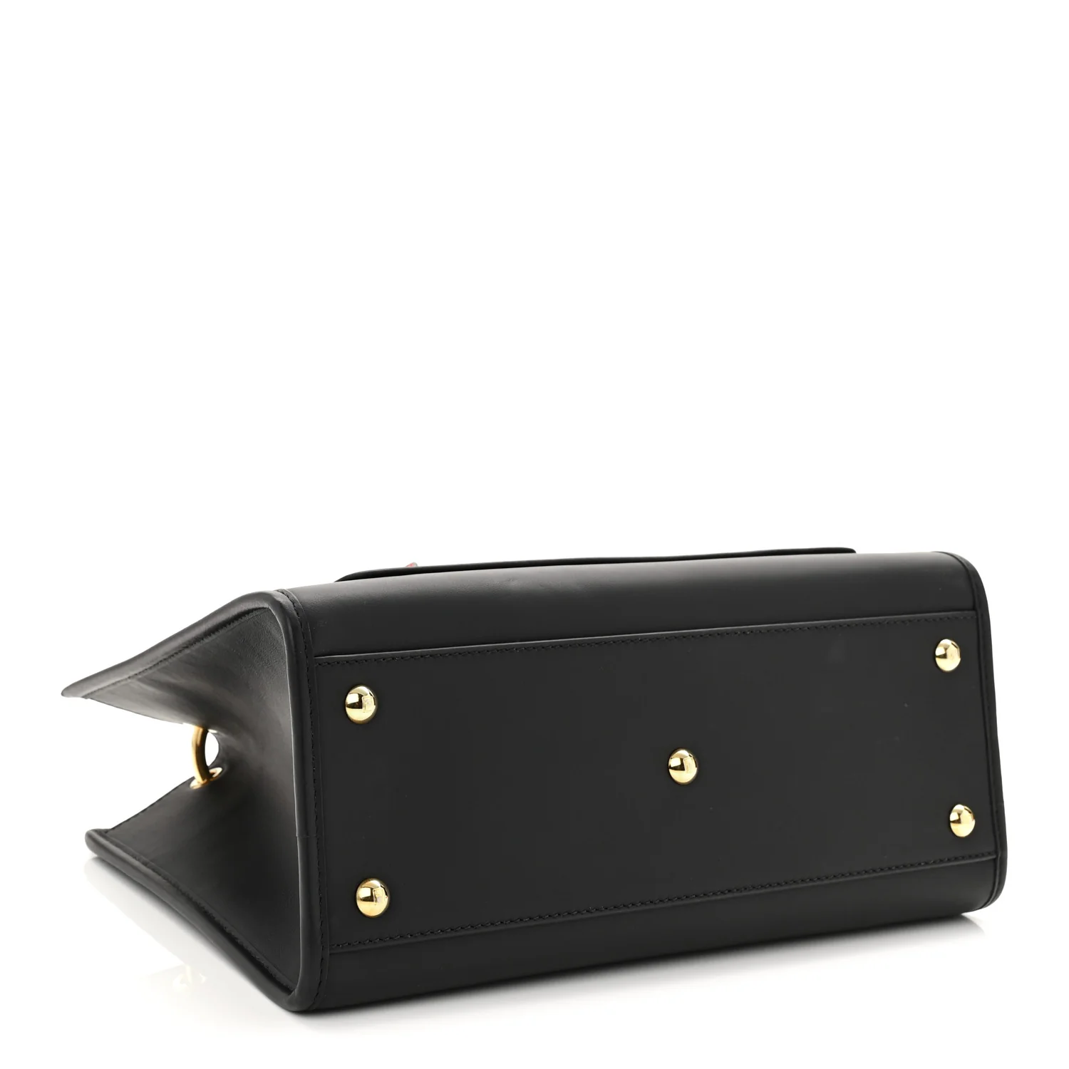 Vitello Century F is Fendi FF 1974 Embossed Small Runaway Satchel Black Maya - Image 4