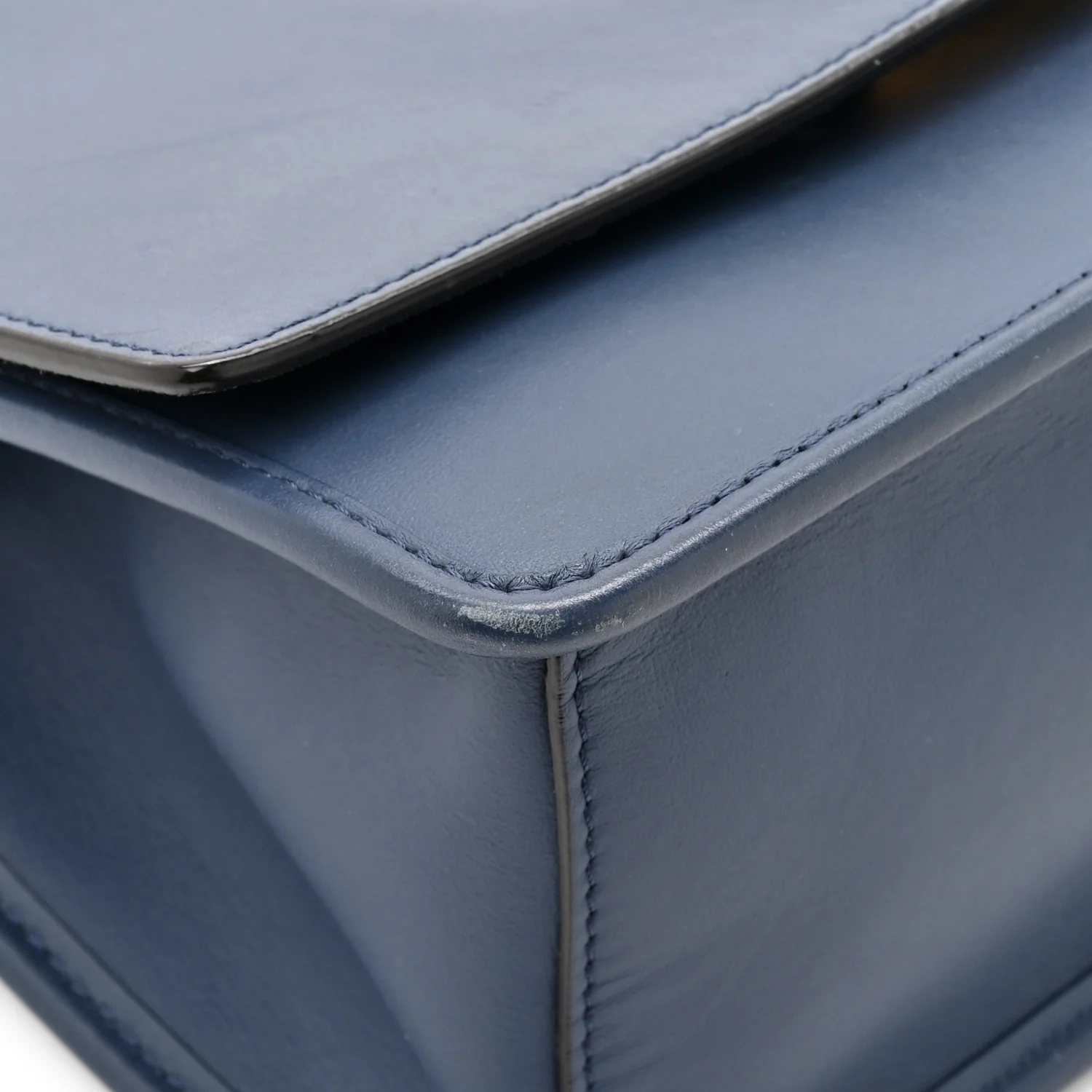 Vitello Century Opaco F is Fendi Kan I Shoulder Bag Blu Scuro - Image 11