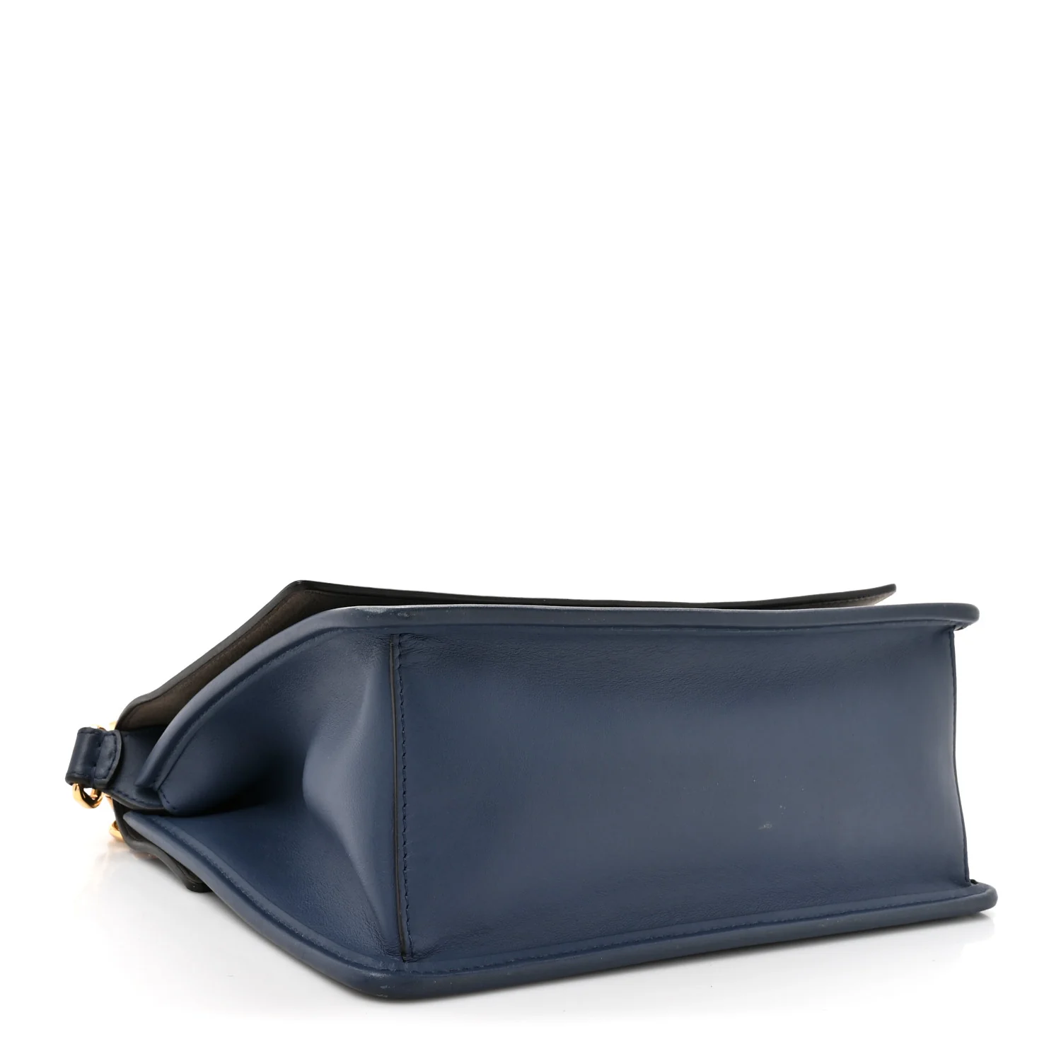 Vitello Century Opaco F is Fendi Kan I Shoulder Bag Blu Scuro - Image 4