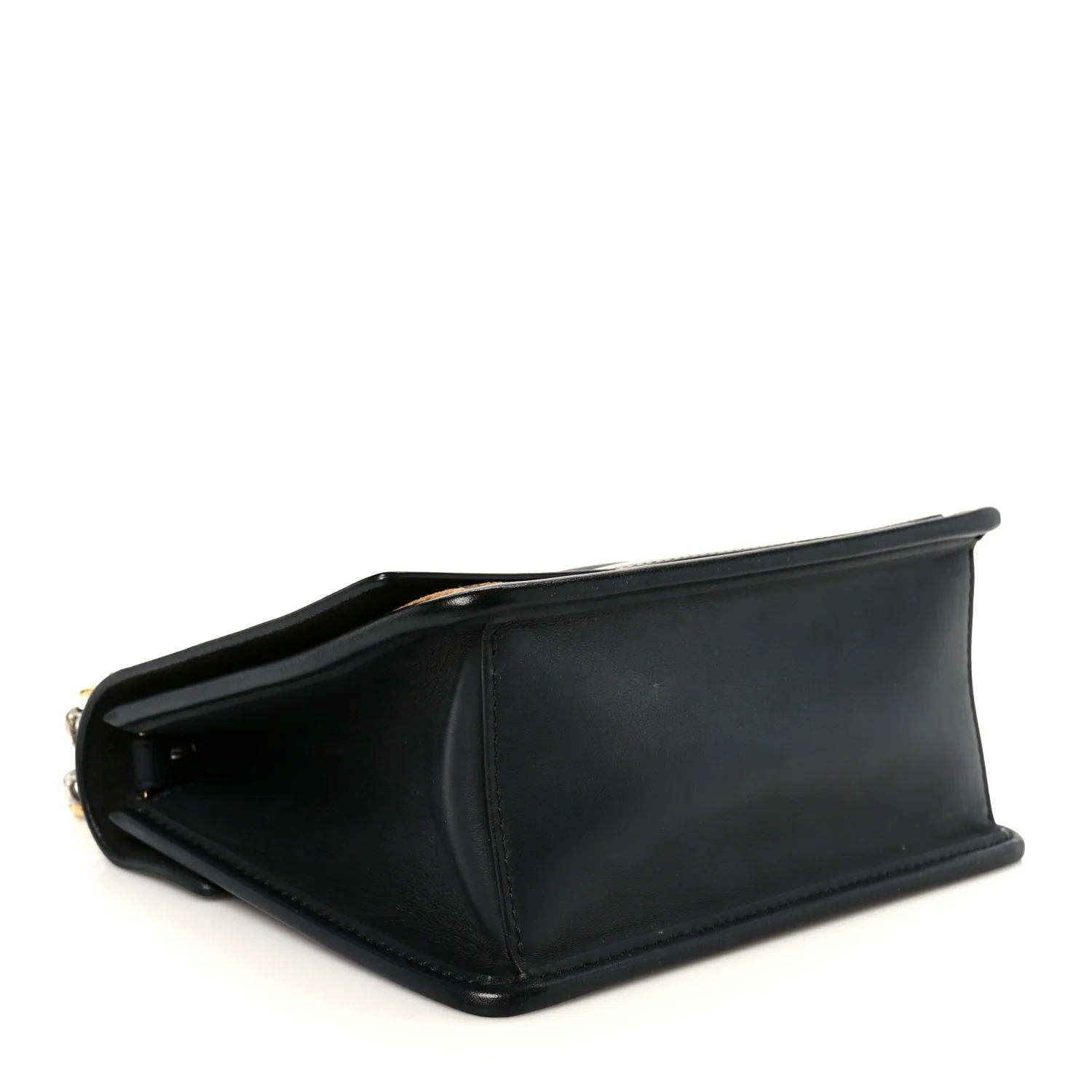 Vitello Century Velvet F is Fendi FF Small Kan I Shoulder Bag Black Tobacco - Image 4