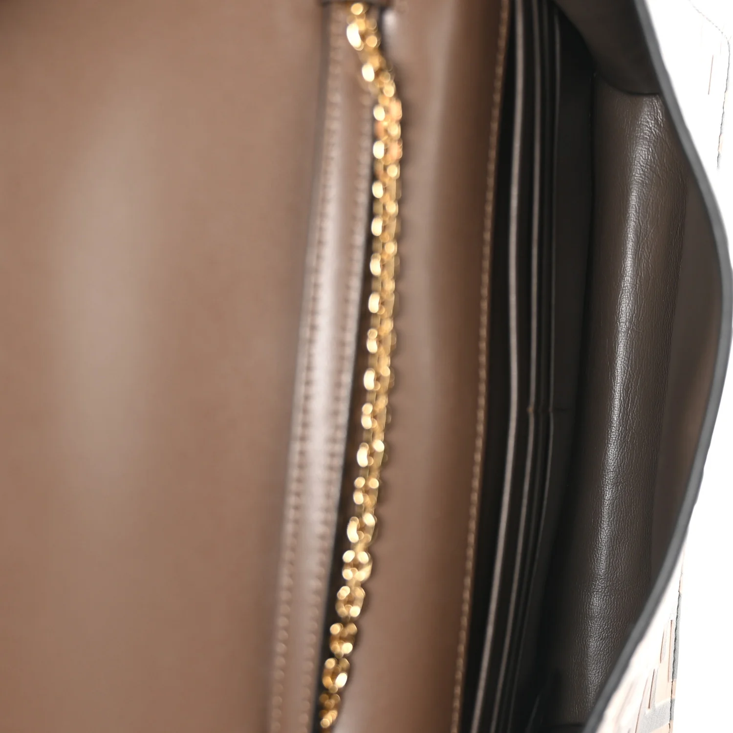 Vitello Ceylon Bi-Color FF 1974 Embossed FF Diamonds Chain Wallet Maya Black - Image 5