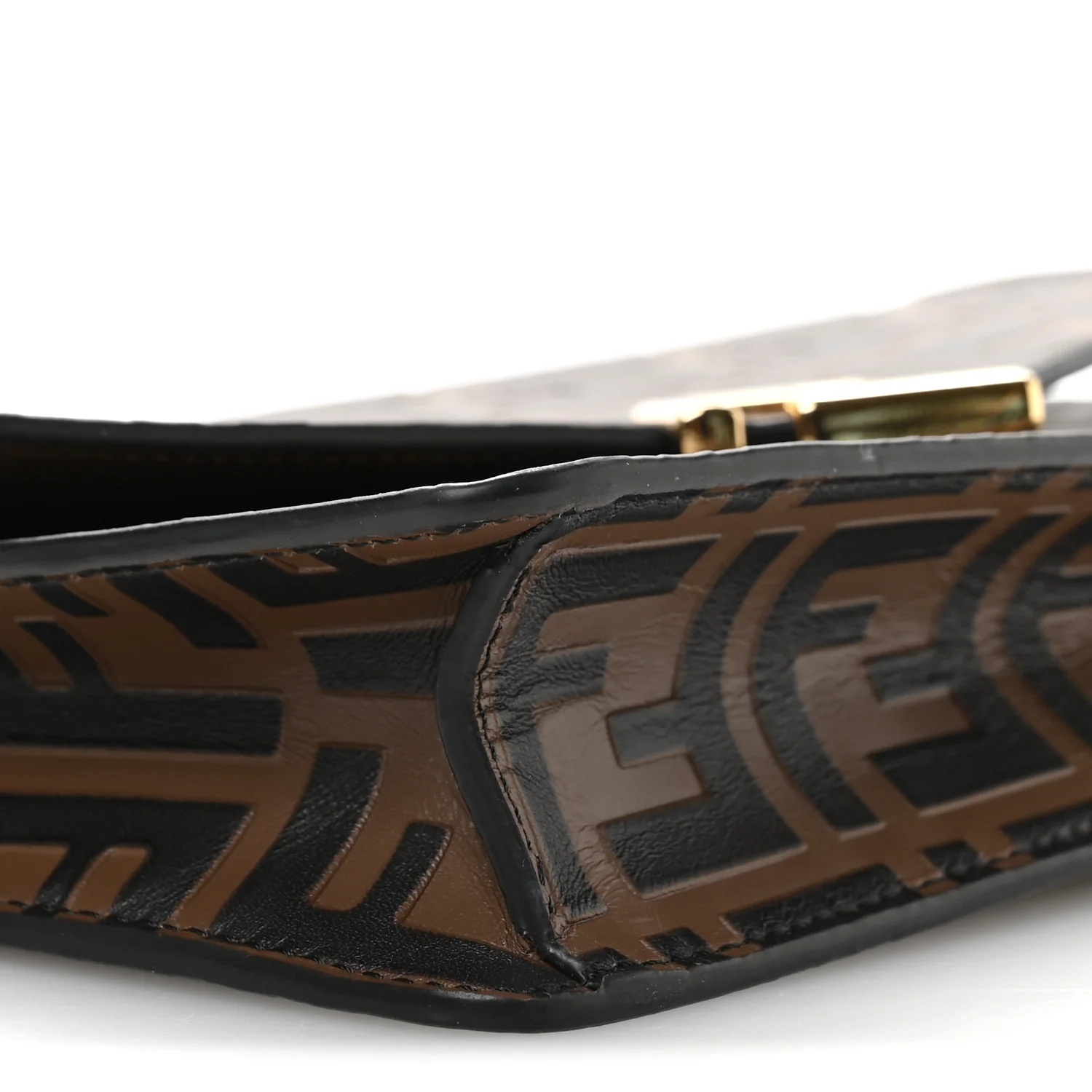 Vitello Ceylon Bi-Color FF 1974 Embossed FF Diamonds Chain Wallet Maya Black - Image 9