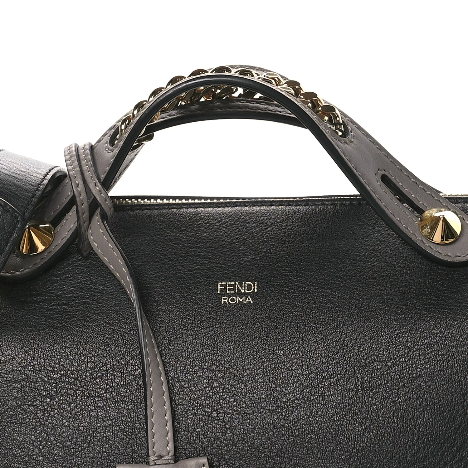 Vitello Dolce Chain Medium By The Way Boston Bag Black Grigio - Image 8