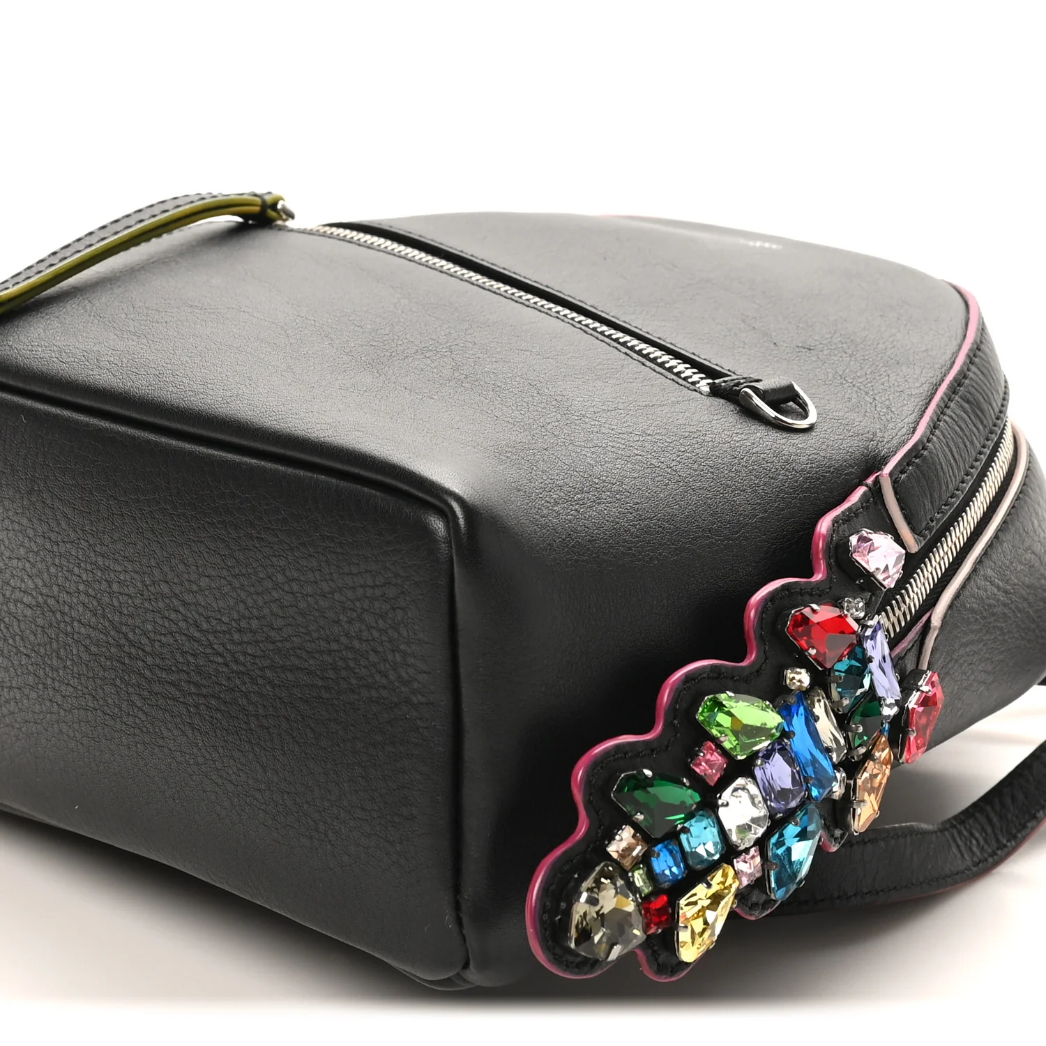 Vitello Dolce Crystal Flowerland Croc Tail Mini Backpack  Black Multicolor - Image 10
