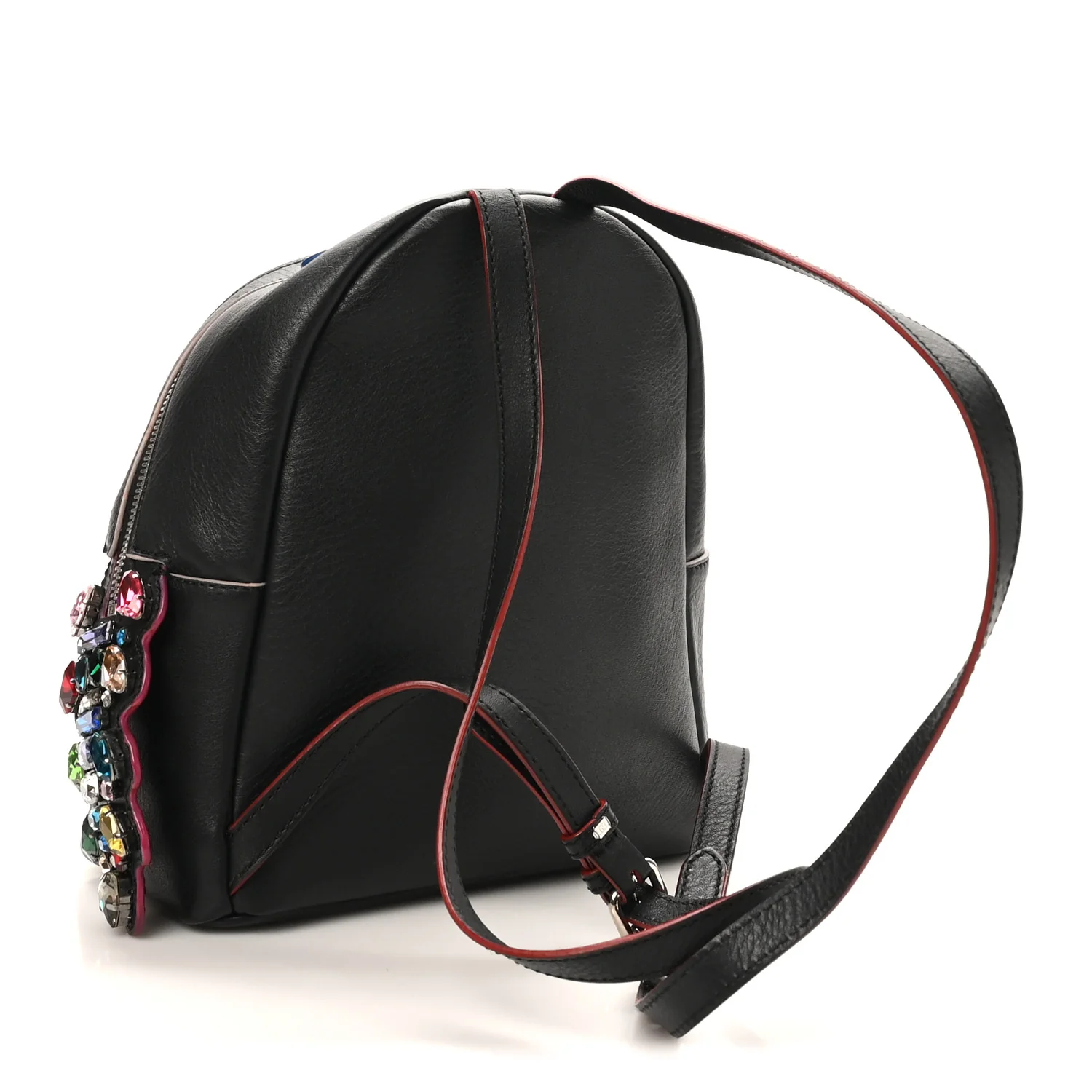 Vitello Dolce Crystal Flowerland Croc Tail Mini Backpack  Black Multicolor - Image 3