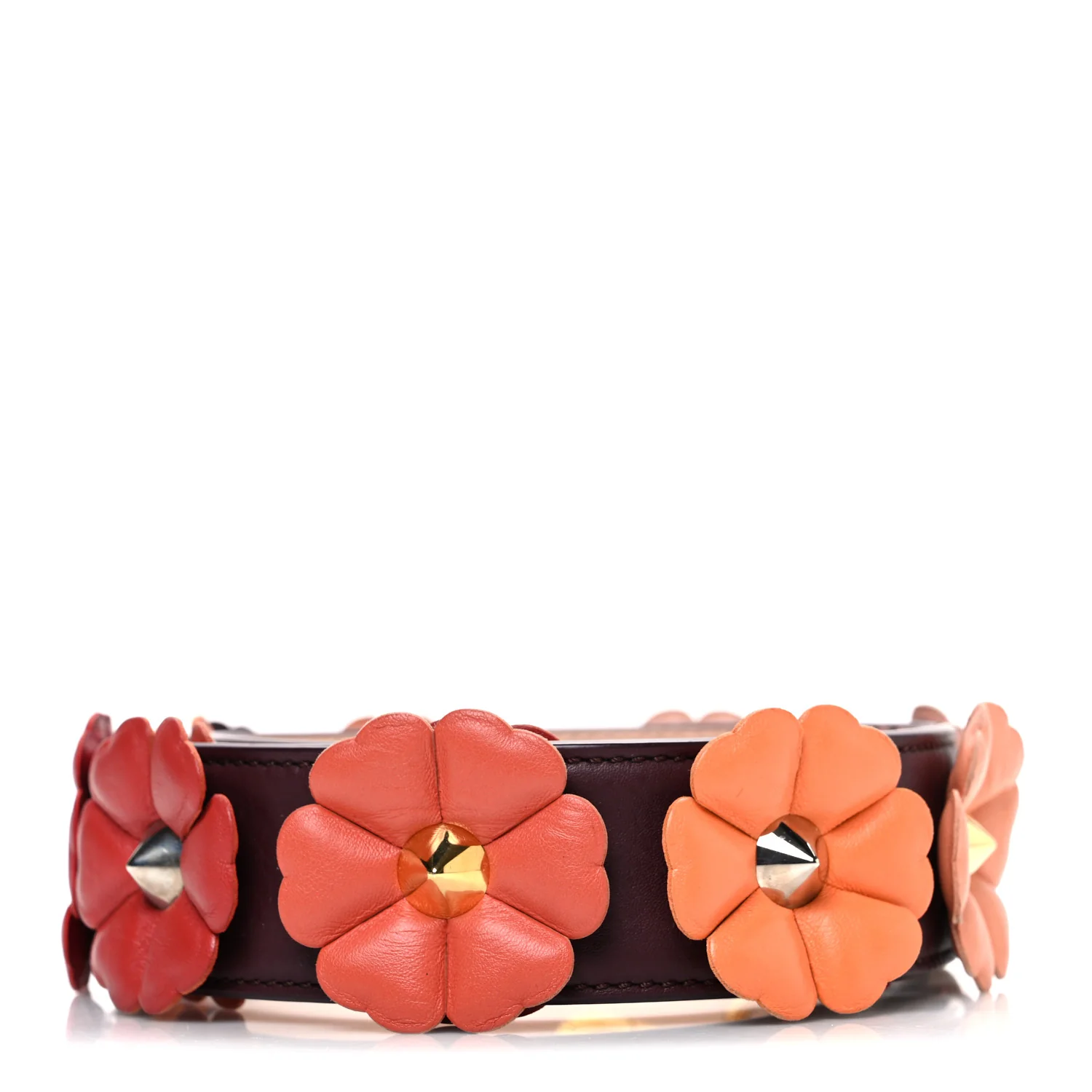 Vitello Dolce Flowerland Bi-Color Studded Strap You Bordeaux Plaster Multicolor - Image 2