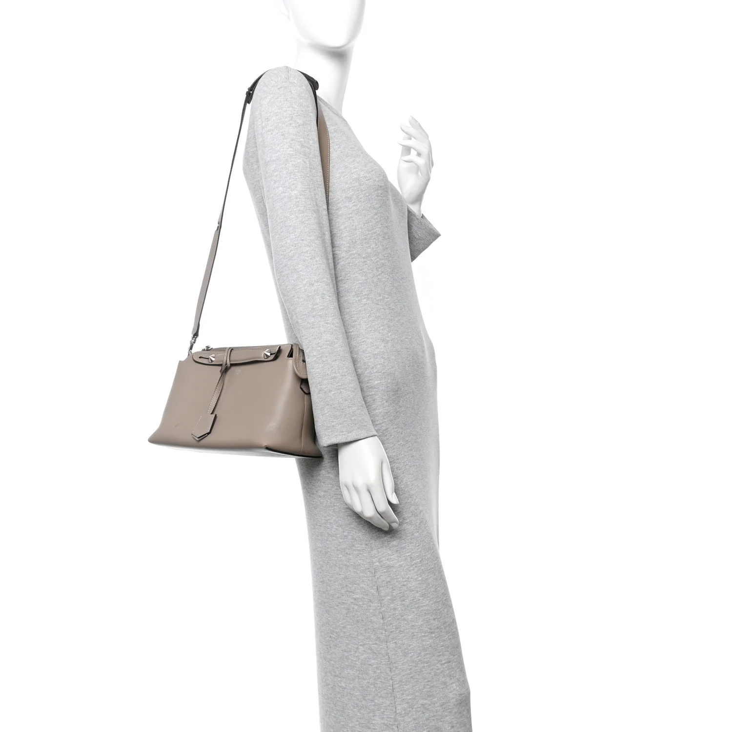 Vitello Dolce Medium By The Way Boston Bag Tortora - Image 2