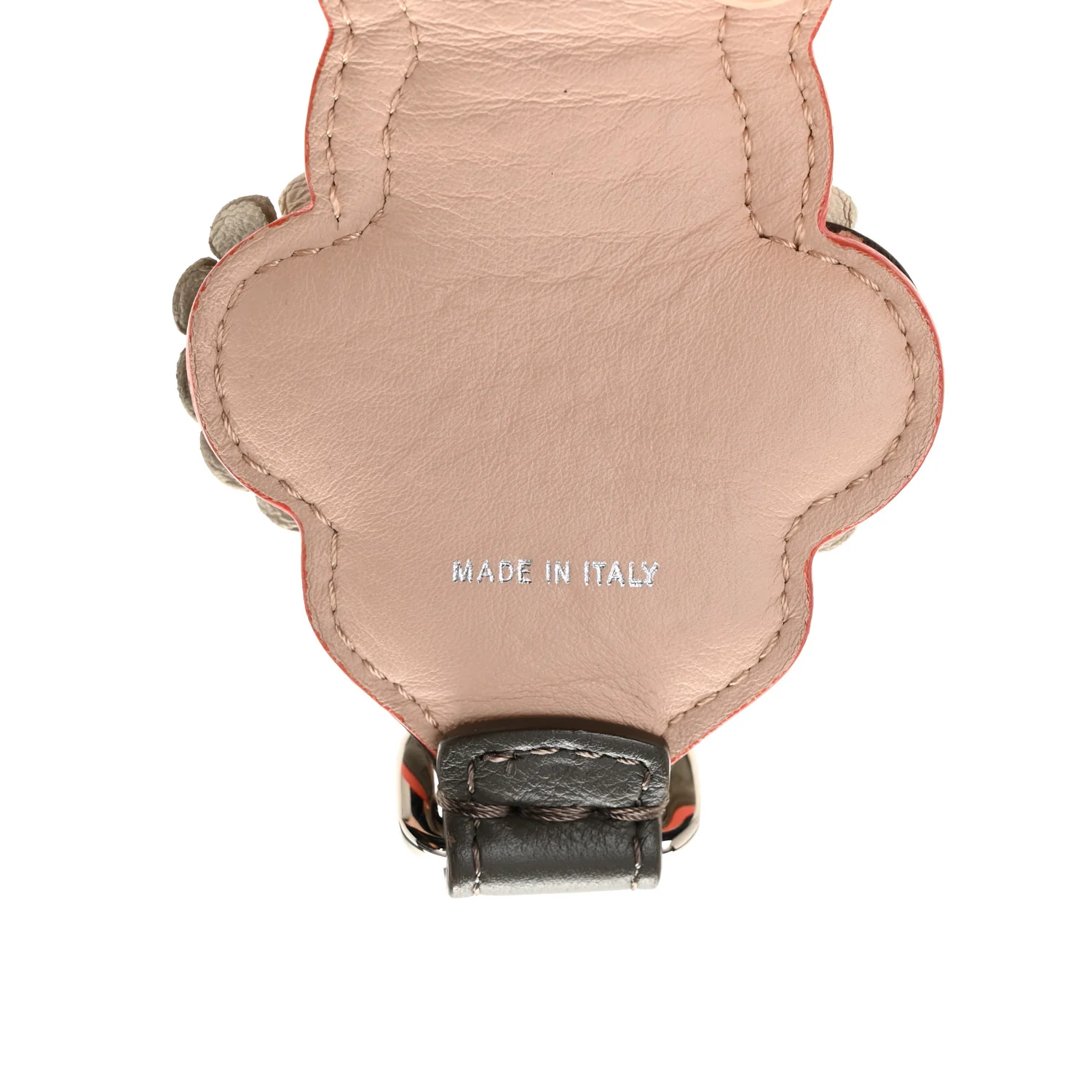 Vitello Dolce Nappa Hypnoteyes Bi-Color Scalloped Spike Studded Strap You Carbone Plaster White Multicolor - Image 5