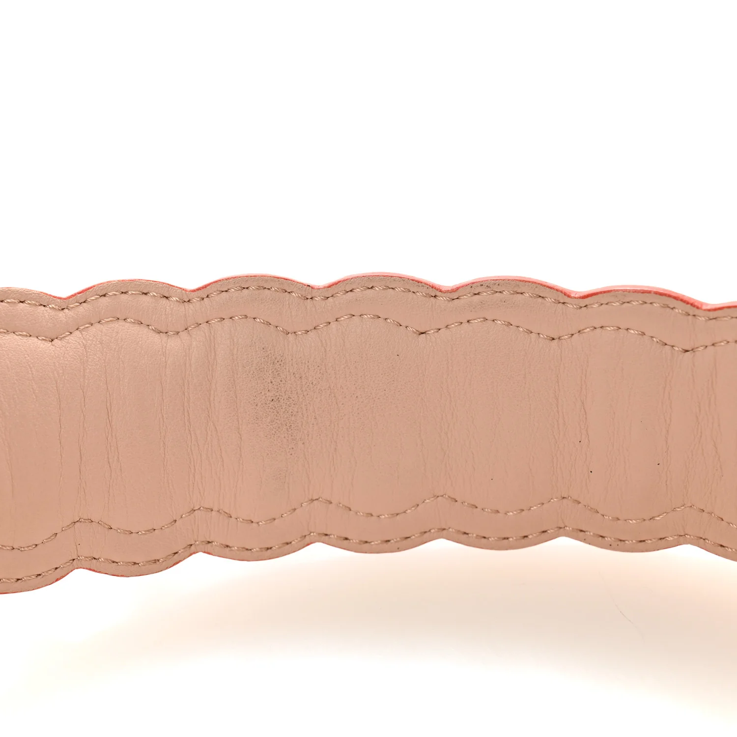 Vitello Dolce Nappa Hypnoteyes Bi-Color Scalloped Spike Studded Strap You Carbone Plaster White Multicolor - Image 6