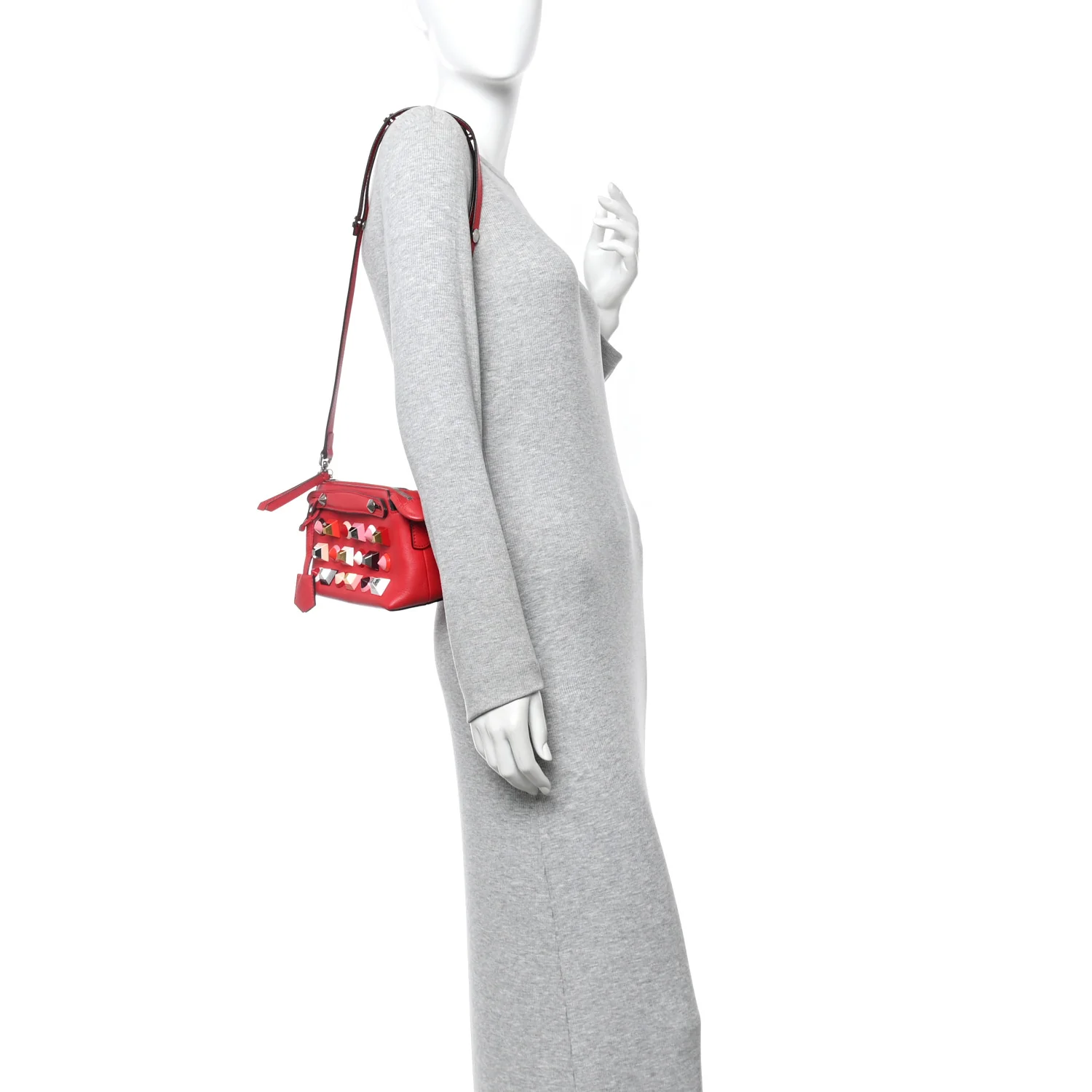 Vitello Dolce Studded Mini By The Way Boston Bag Fragola - Image 2