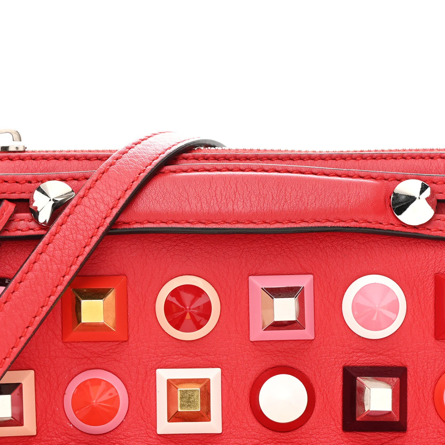 Vitello Dolce Studded Mini By The Way Boston Bag Fragola - Image 8