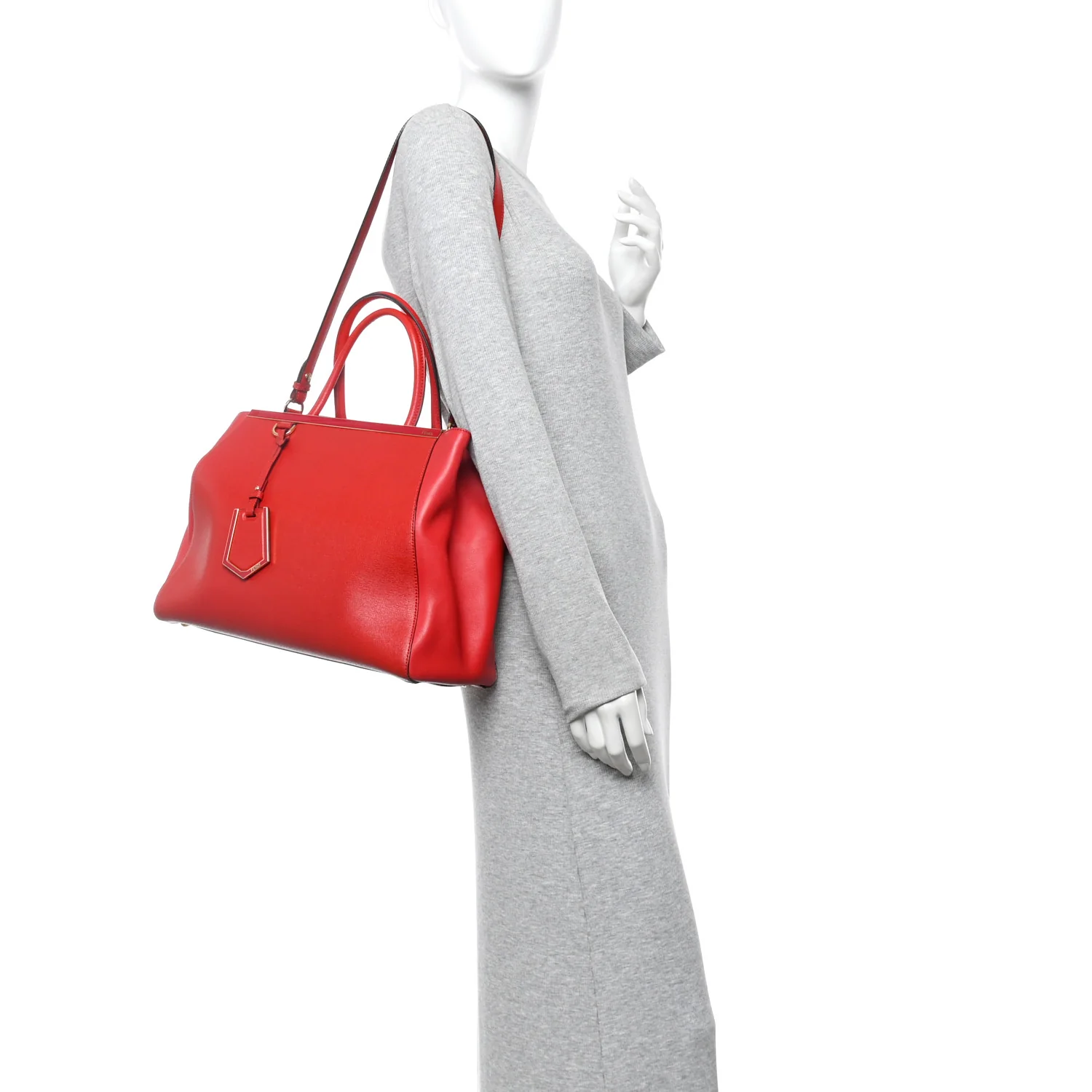 Vitello Elite Flamingo Regular 2Jours Tote Rosso Fiamma - Image 2