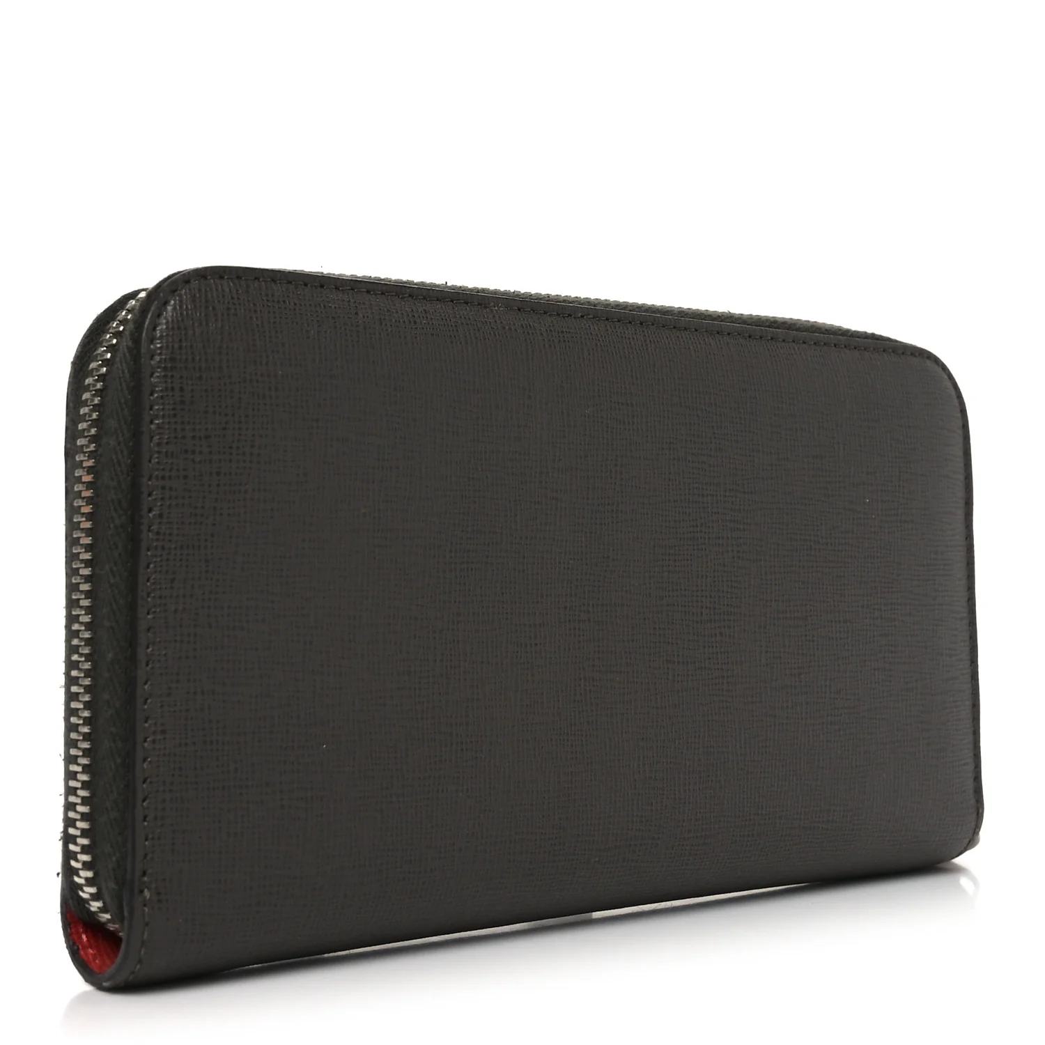 Vitello Elite Monster Eyes Studded Zip Around Wallet Carbone White Multicolor - Image 3