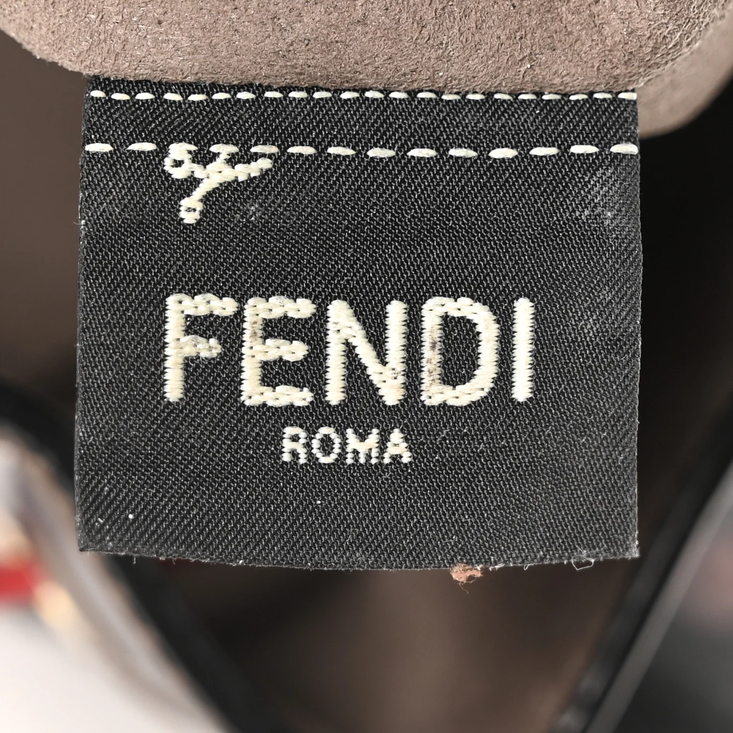 Vitello Grace F is Fendi Bi-Color FF 1974 Embossed Grande Mon Tresor Bucket Bag Maya Black Fragola - Image 6