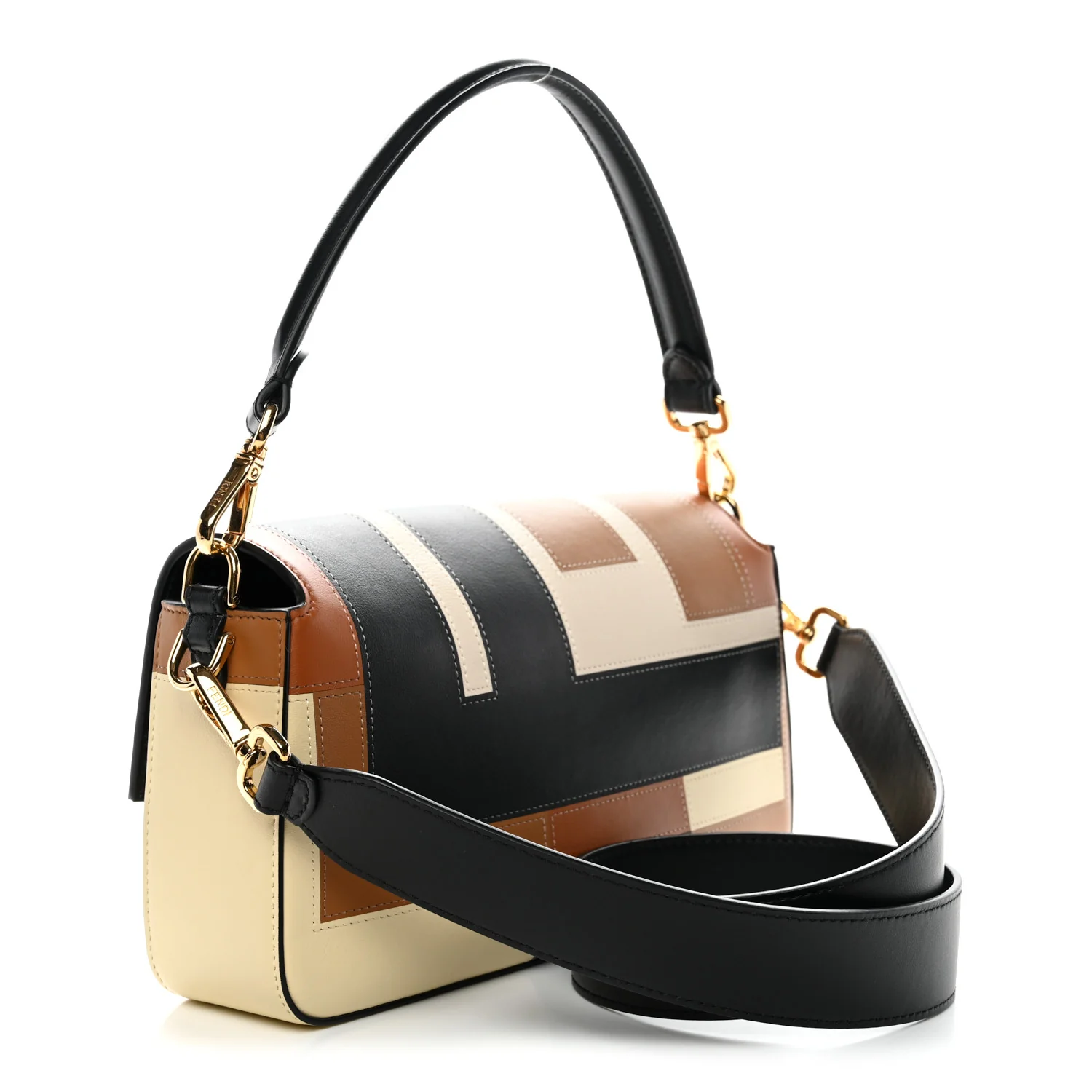 Vitello Grace Intarsio Geometric Brandy Black Multicolor - Image 3