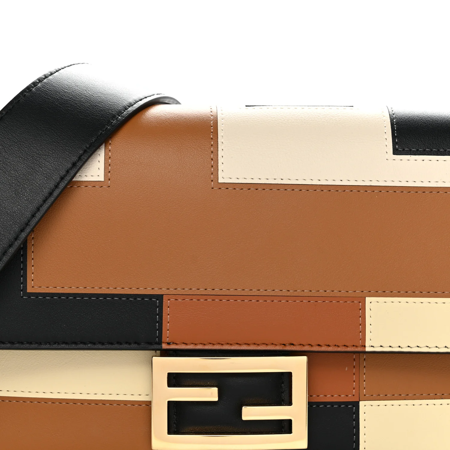 Vitello Grace Intarsio Geometric Brandy Black Multicolor - Image 7
