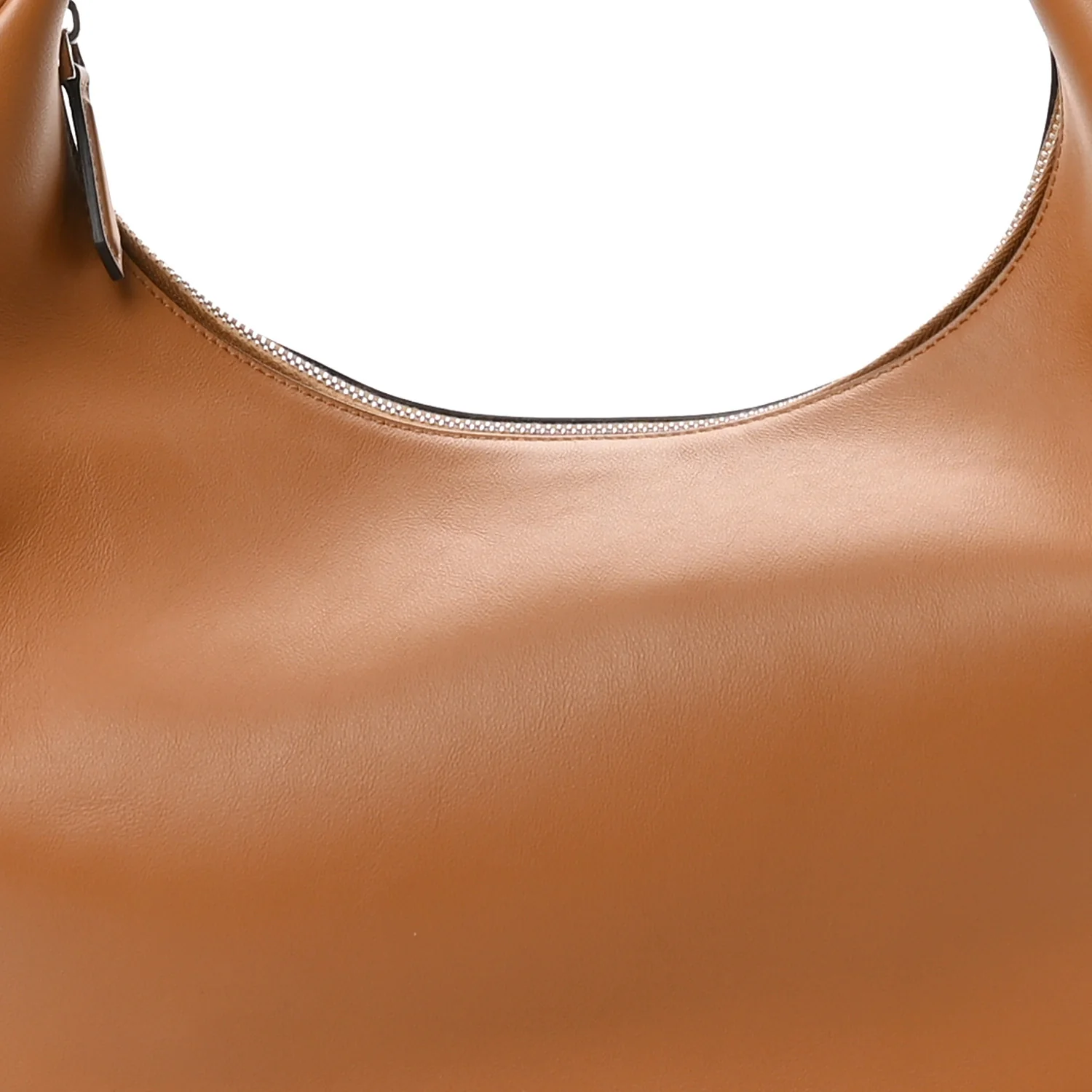 Vitello Grace Matte Medium Fendigraphy Hobo Bag Caramello - Image 8