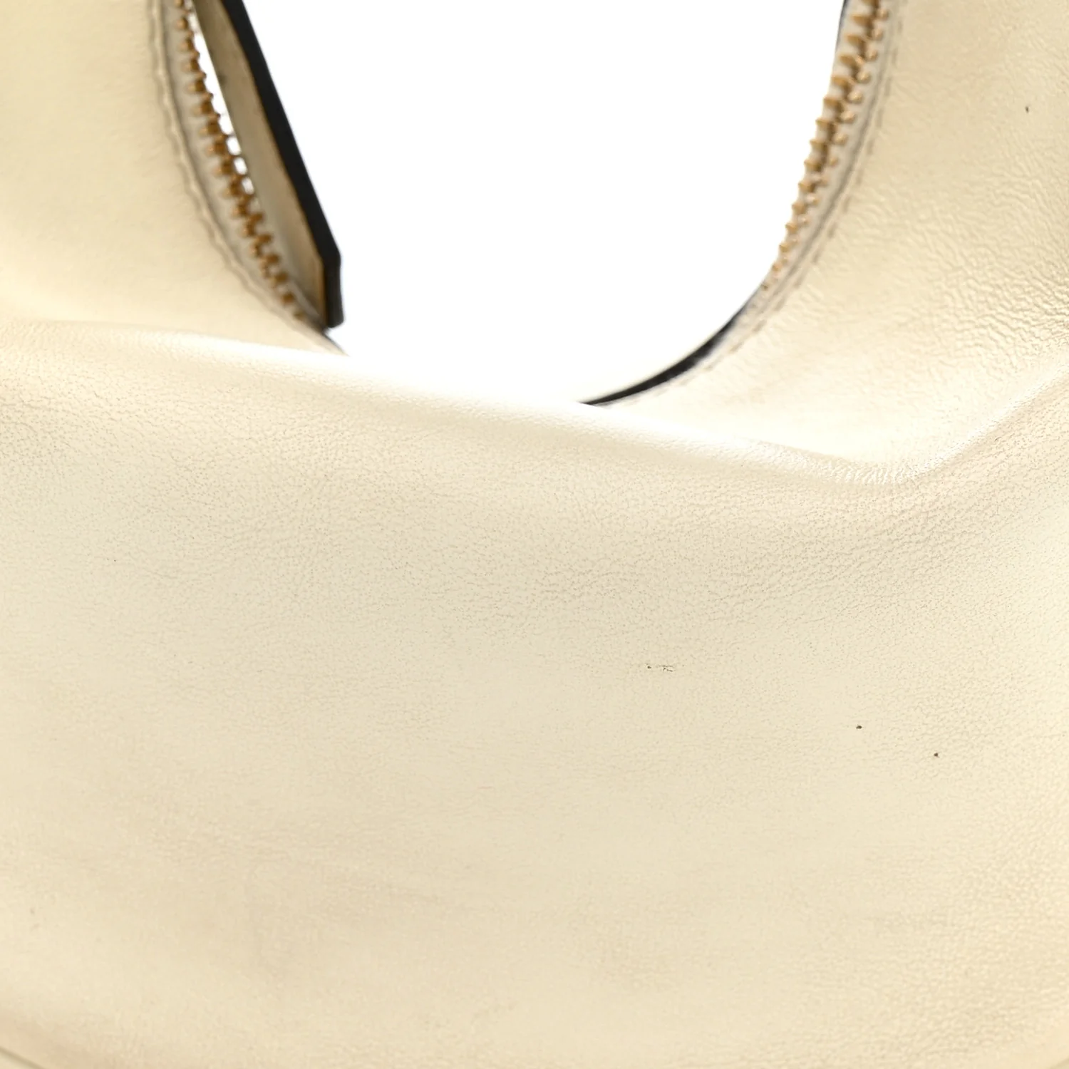 Vitello Grace Matte Mini Fendigraphy Hobo Bag White Ice - Image 8
