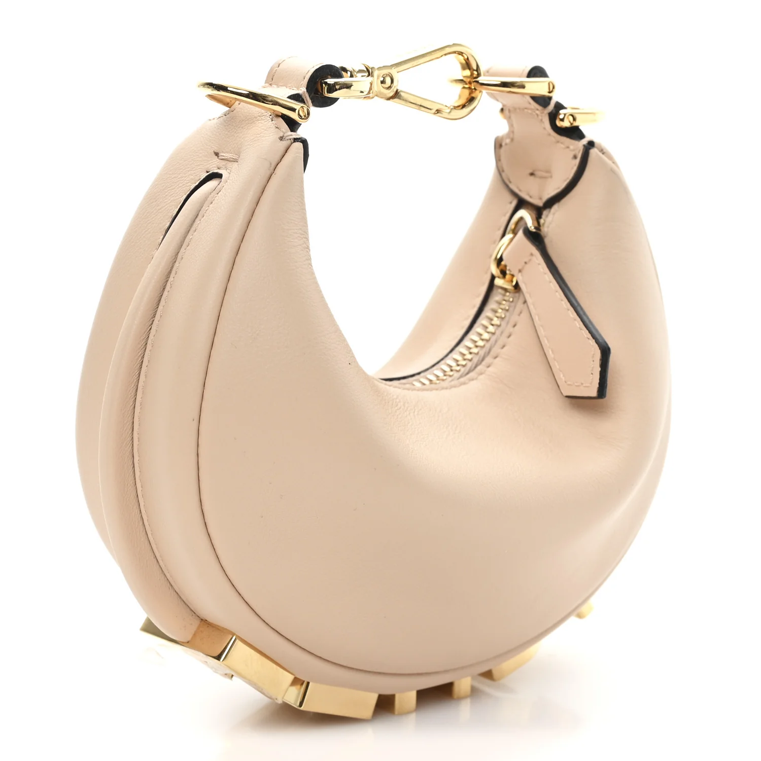 Vitello Grace Matte Nano Fendigraphy Hobo Charm Light Rose - Image 2