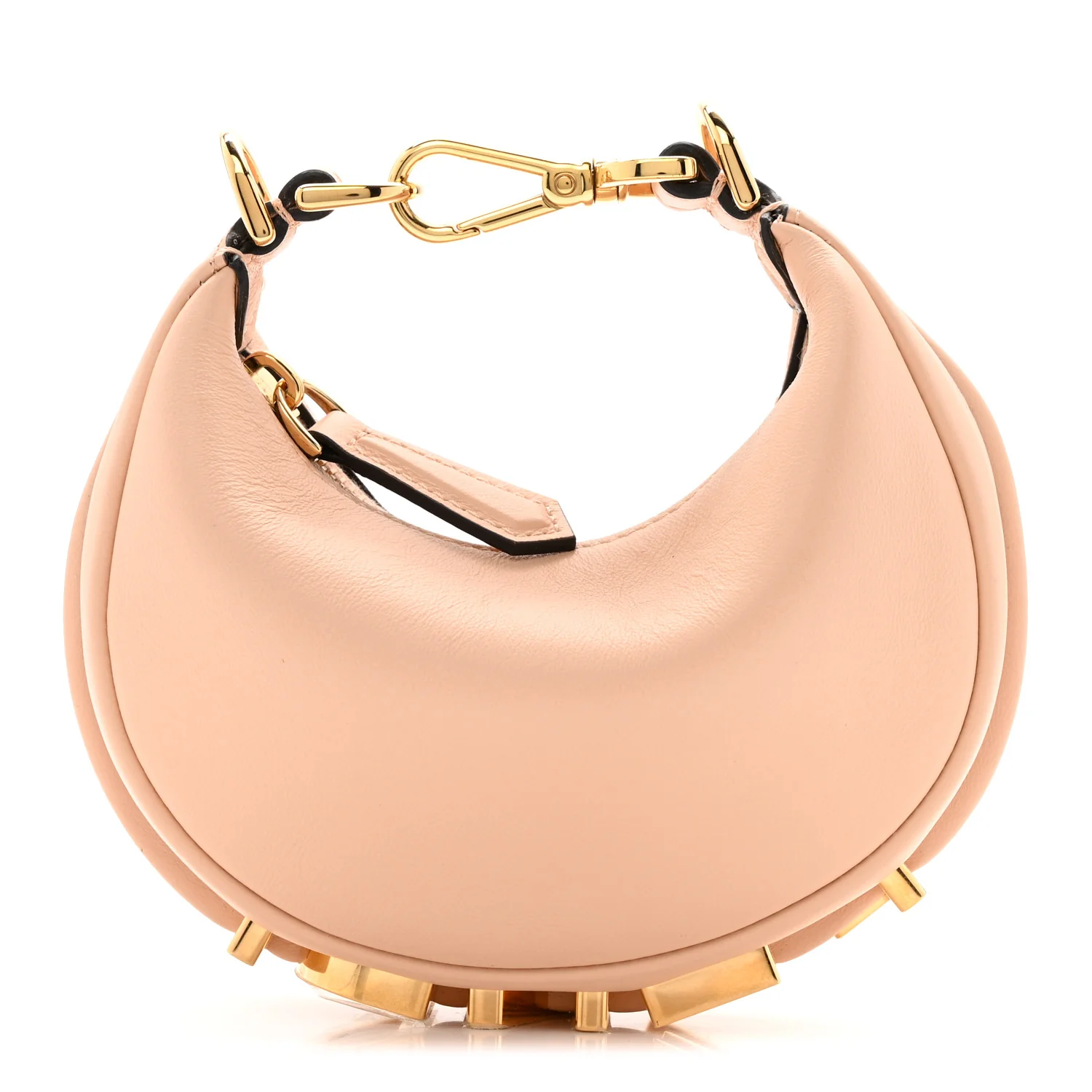 Vitello Grace Matte Nano Fendigraphy Hobo Charm Light Rose