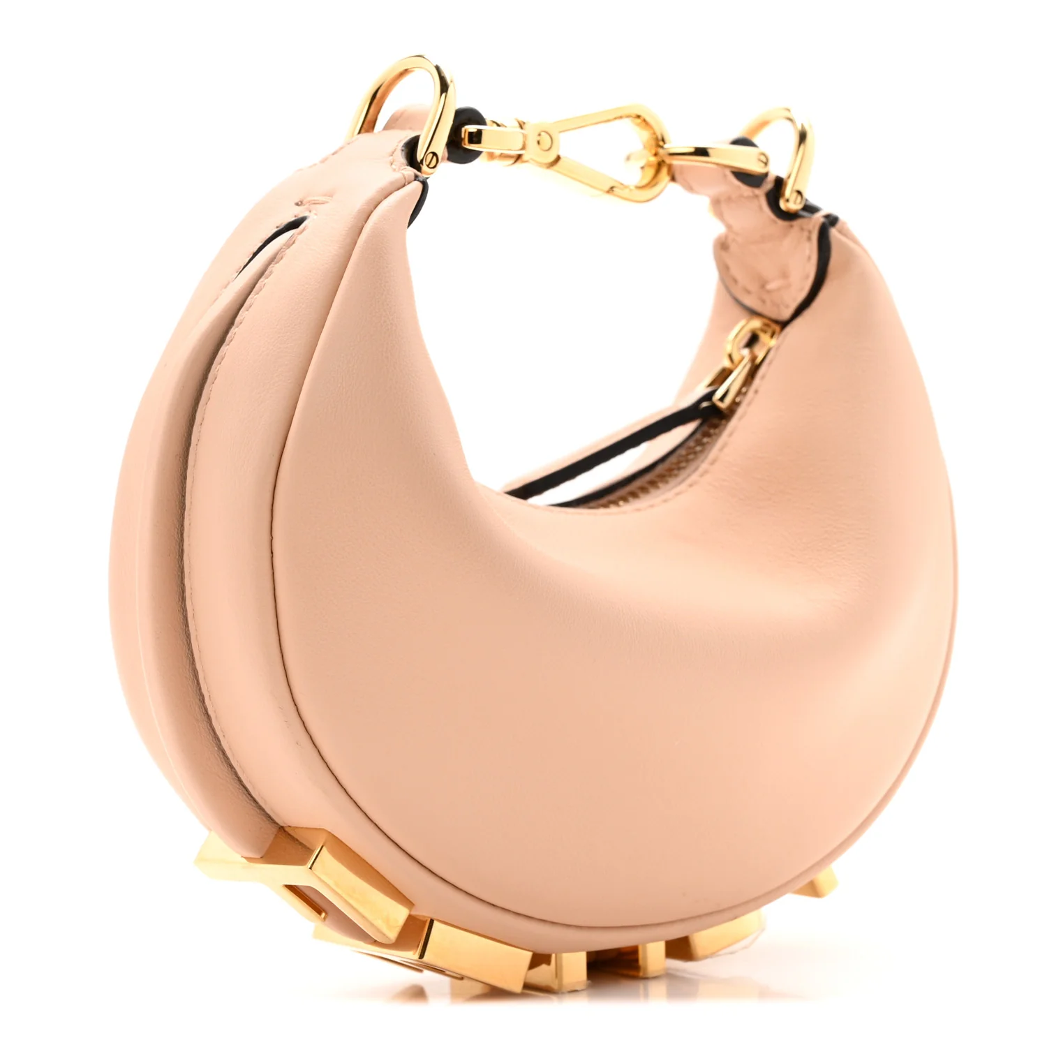 Vitello Grace Matte Nano Fendigraphy Hobo Charm Light Rose - Image 3