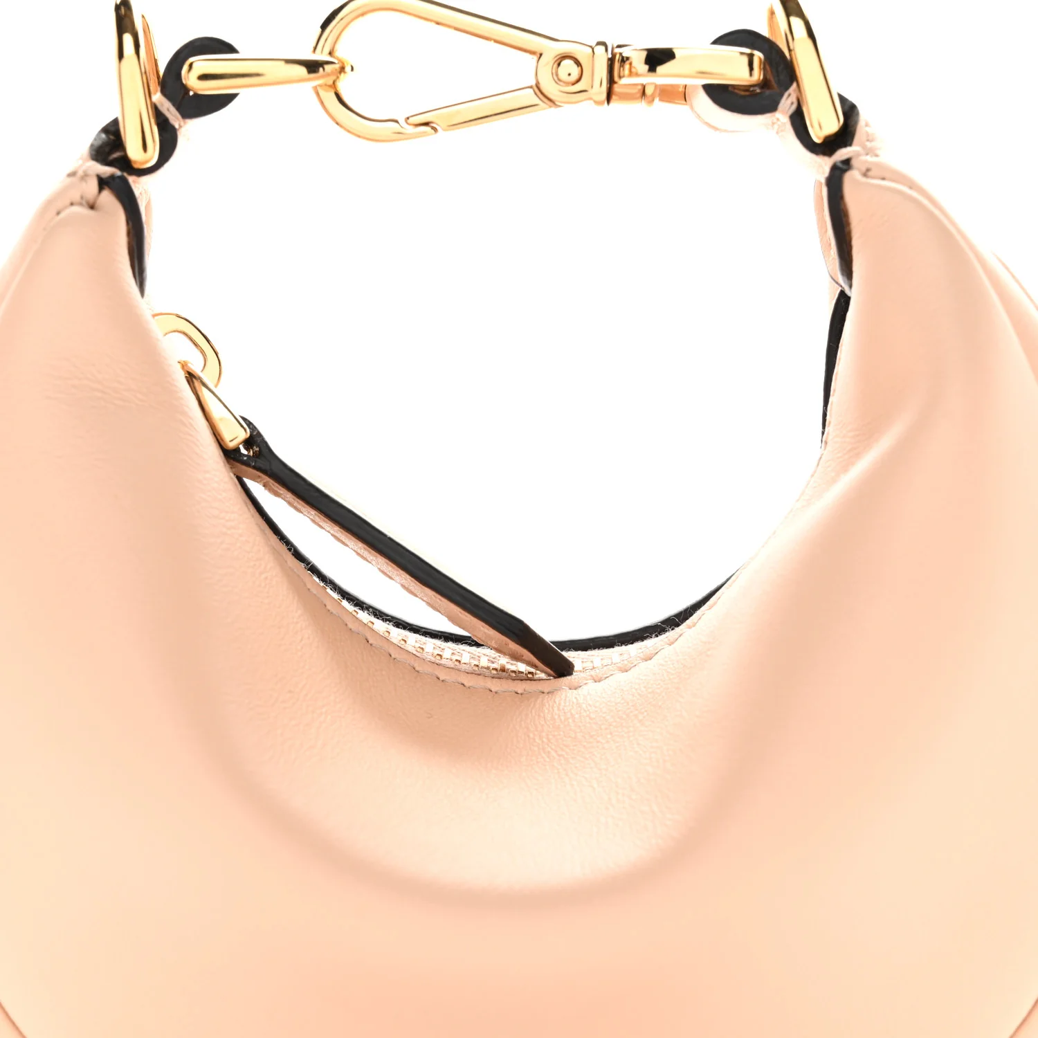 Vitello Grace Matte Nano Fendigraphy Hobo Charm Light Rose - Image 8