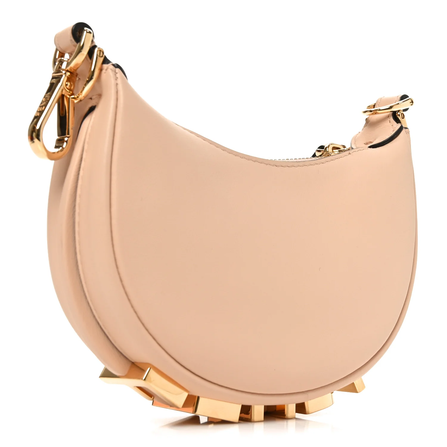 Vitello Grace Matte Nano Fendigraphy Hobo Charm Light Rose - Image 3