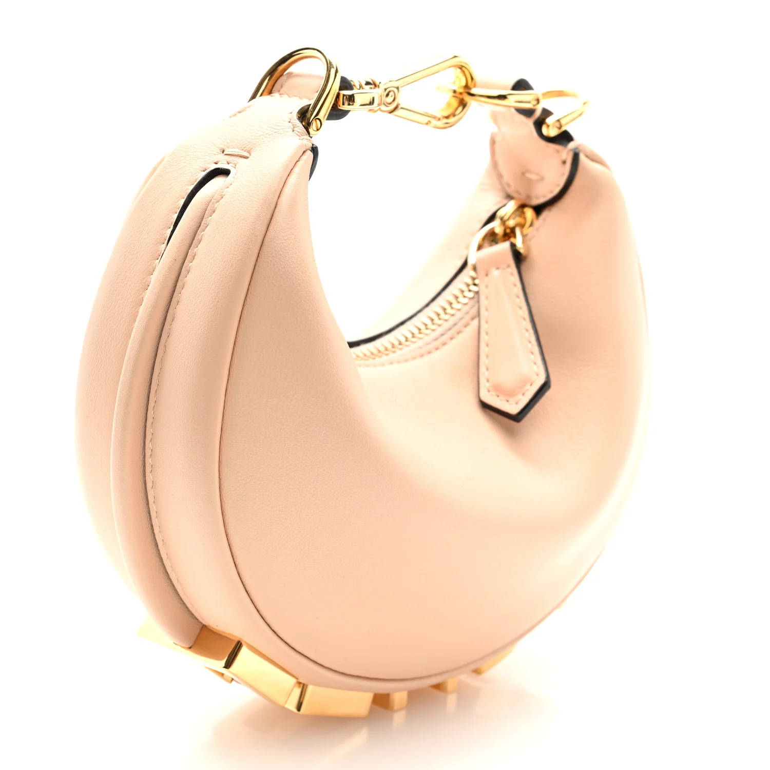 Vitello Grace Matte Nano Fendigraphy Hobo Charm Light Rose - Image 3