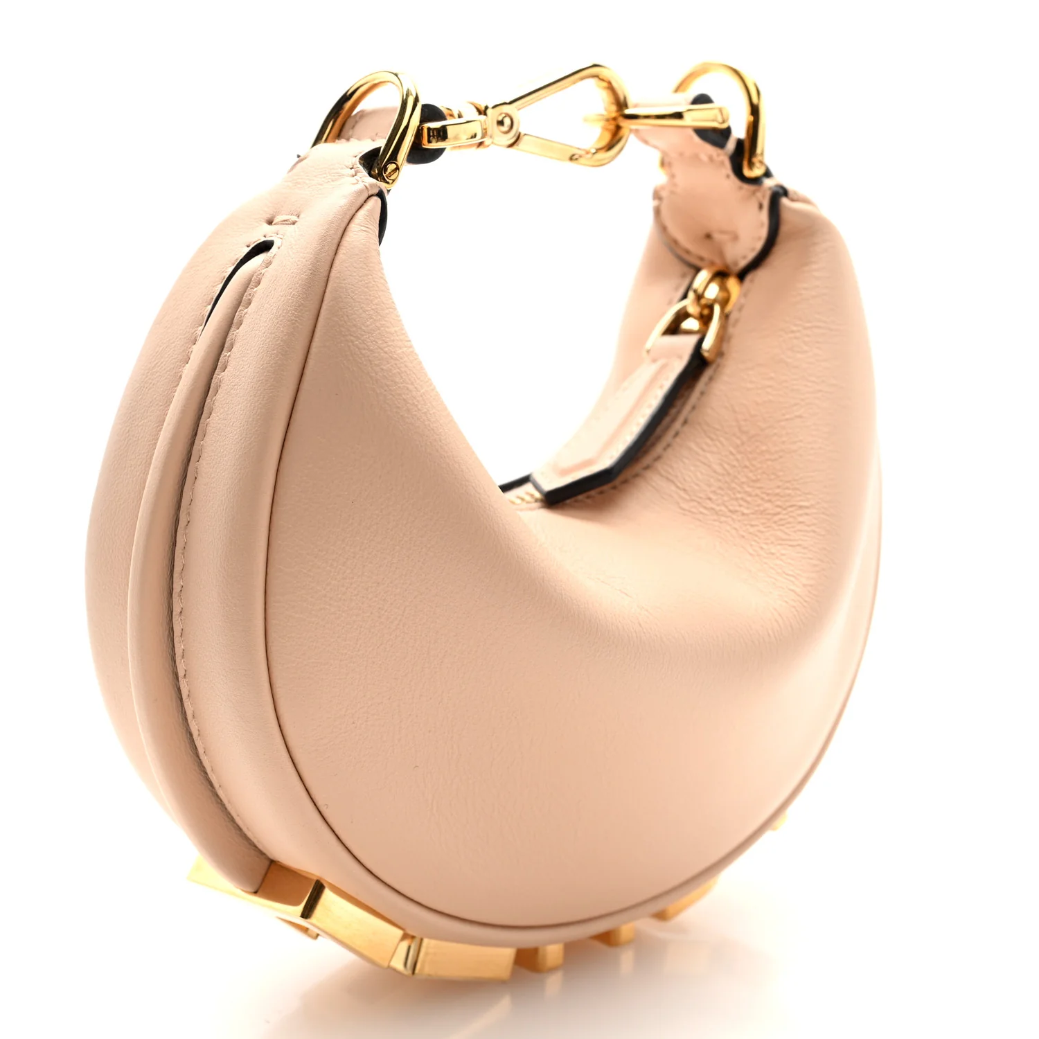 Vitello Grace Matte Nano Fendigraphy Hobo Charm Light Rose - Image 3