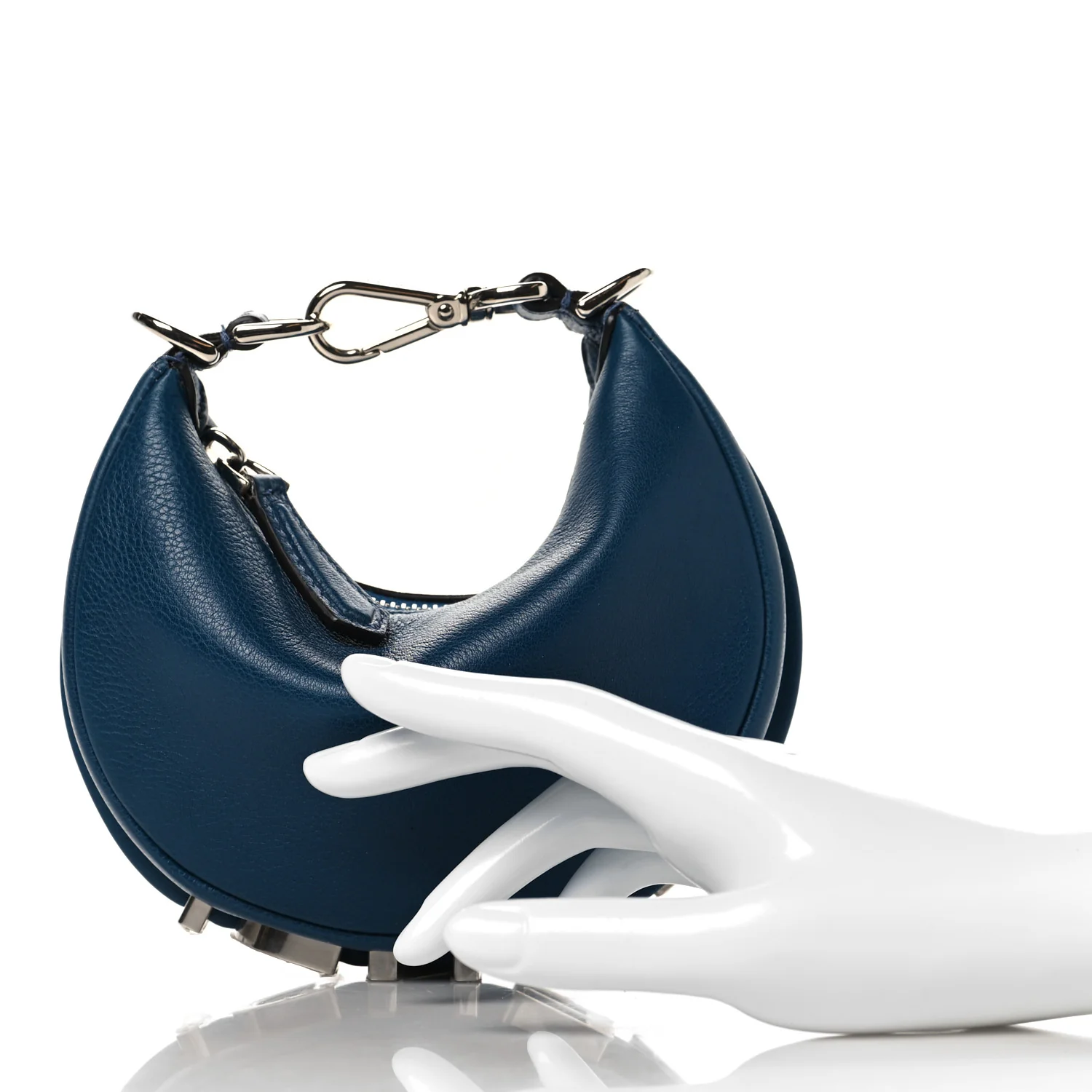 Vitello Grace Matte Nano Fendigraphy Hobo Charm Mirto - Image 2