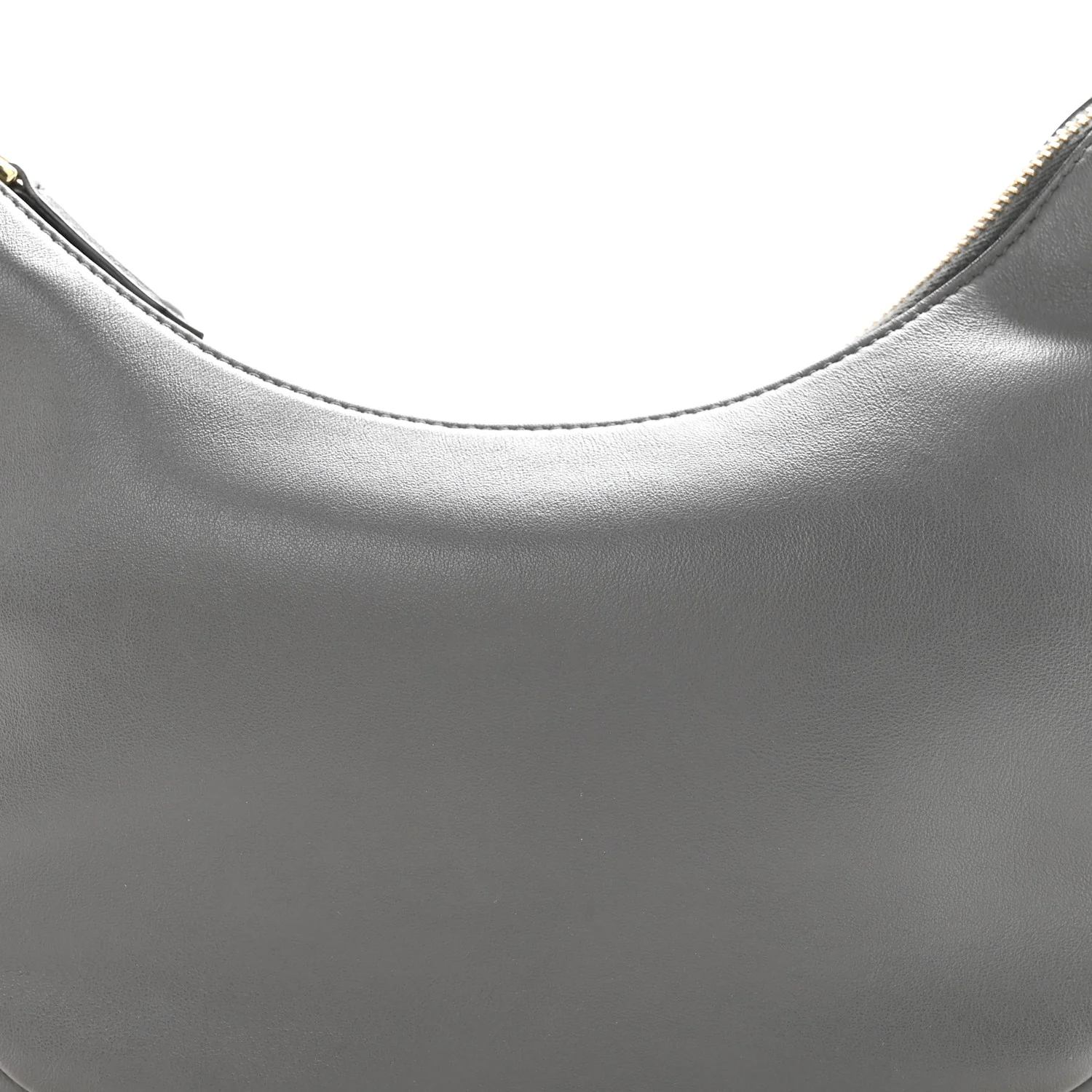 Vitello Grace Matte Small Fendigraphy Hobo Bag Anthracite - Image 8