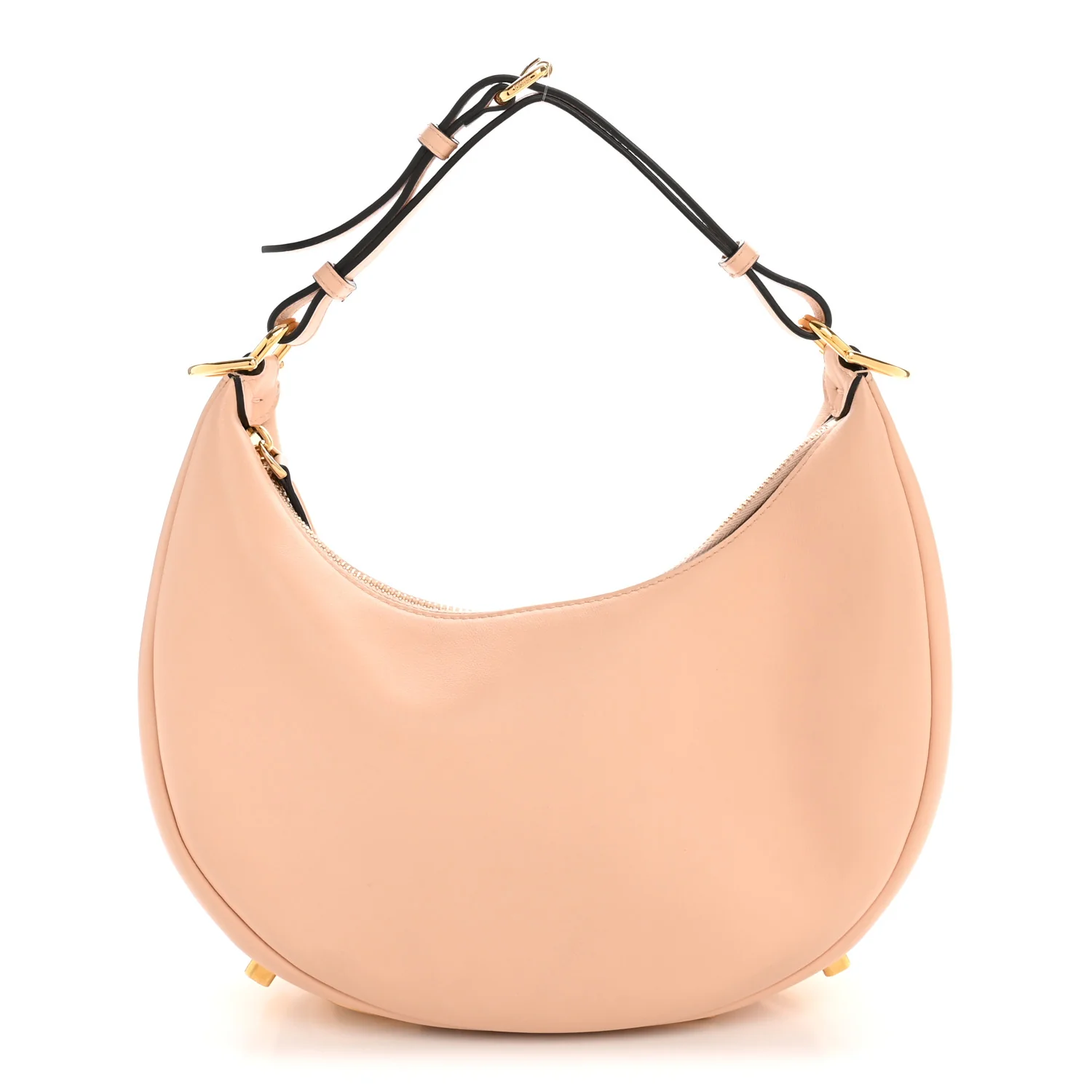 Vitello Grace Matte Small Fendigraphy Hobo Bag Light Rose