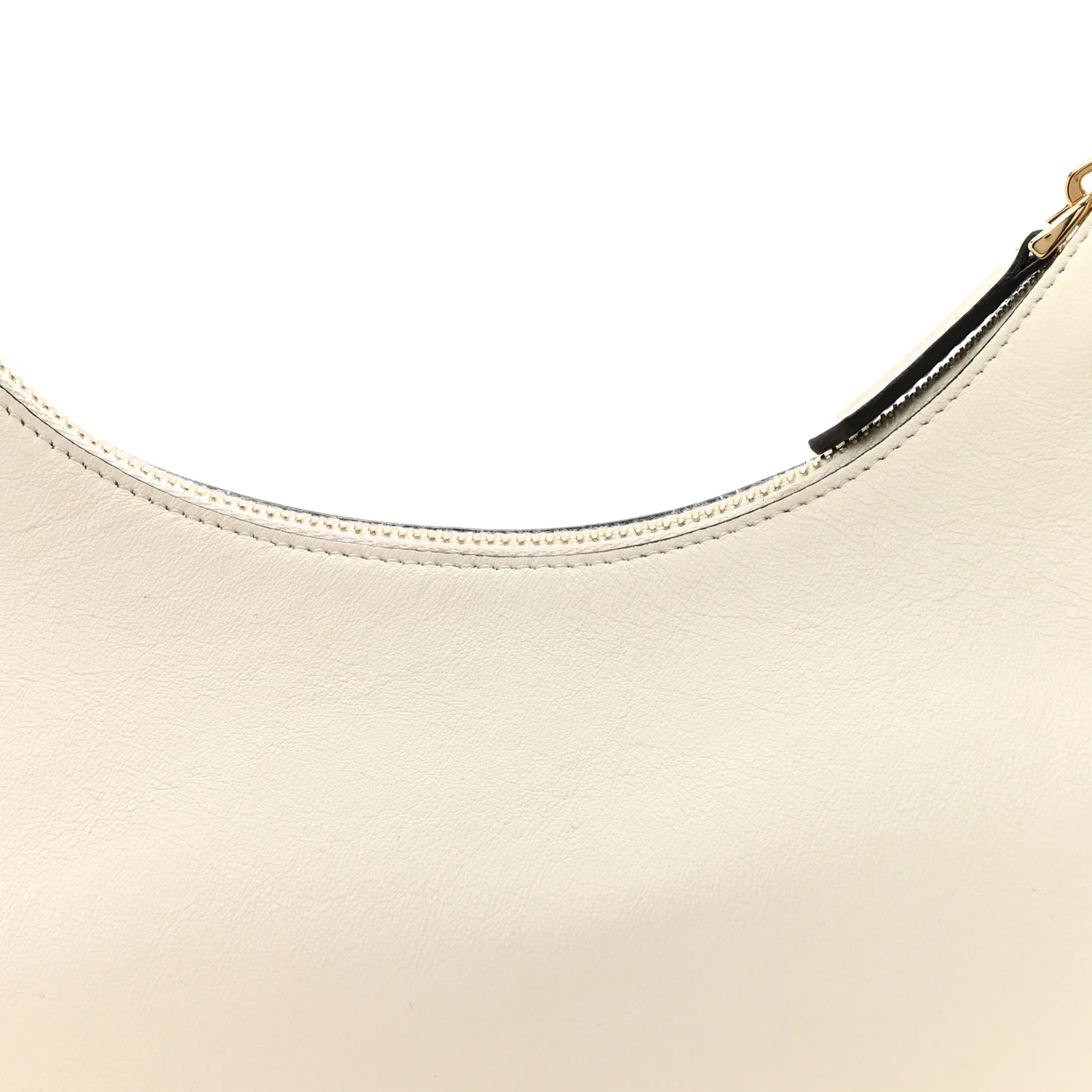 Vitello Grace Matte Small Fendigraphy Hobo Bag White Ice - Image 8