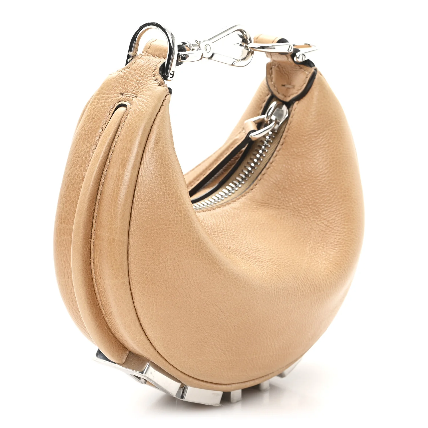 Vitello Grace Nano Fendigraphy Hobo Charm Miele Scuro - Image 2