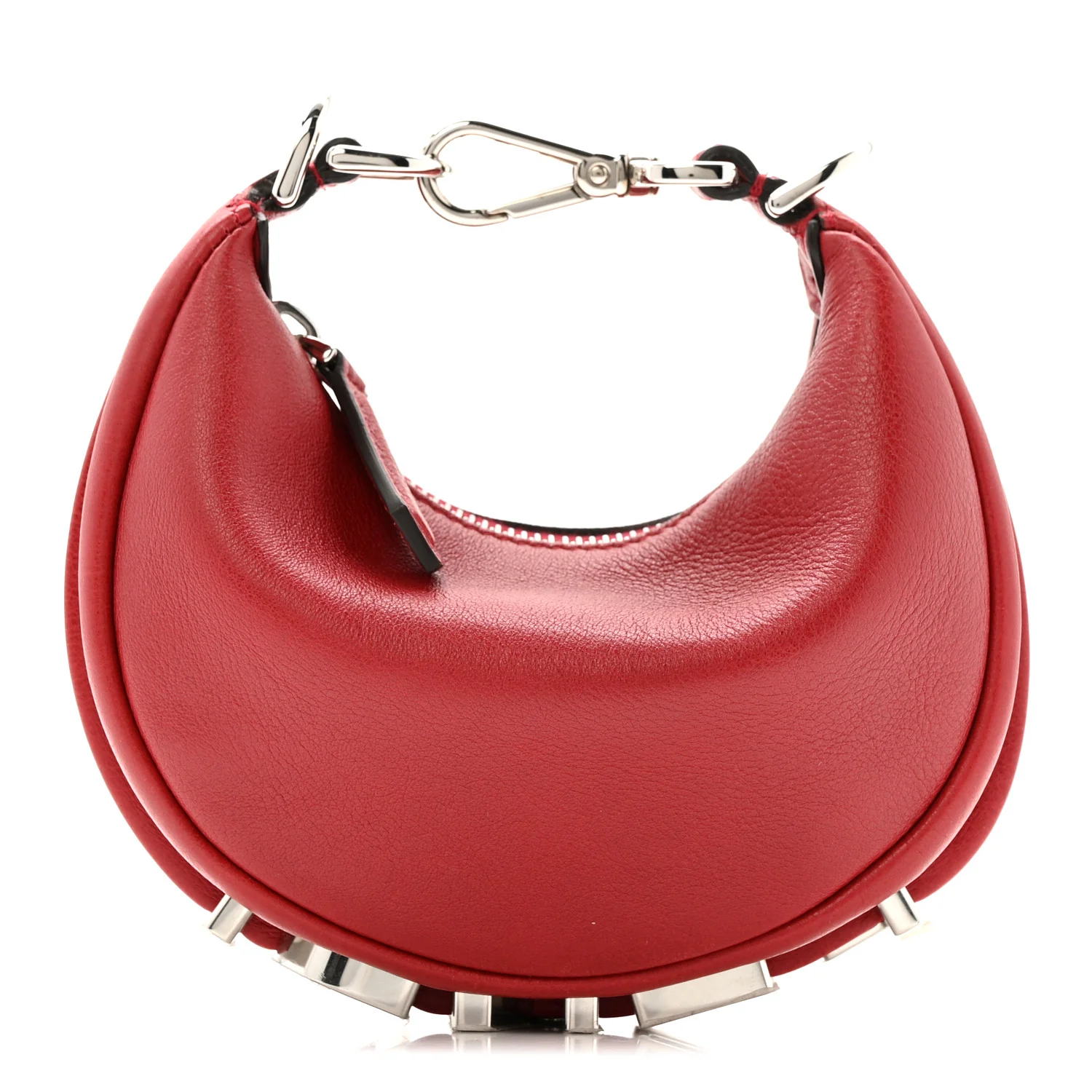 Vitello Grace New Matte Nano Fendigraphy Hobo Charm Scarlet - Image 2