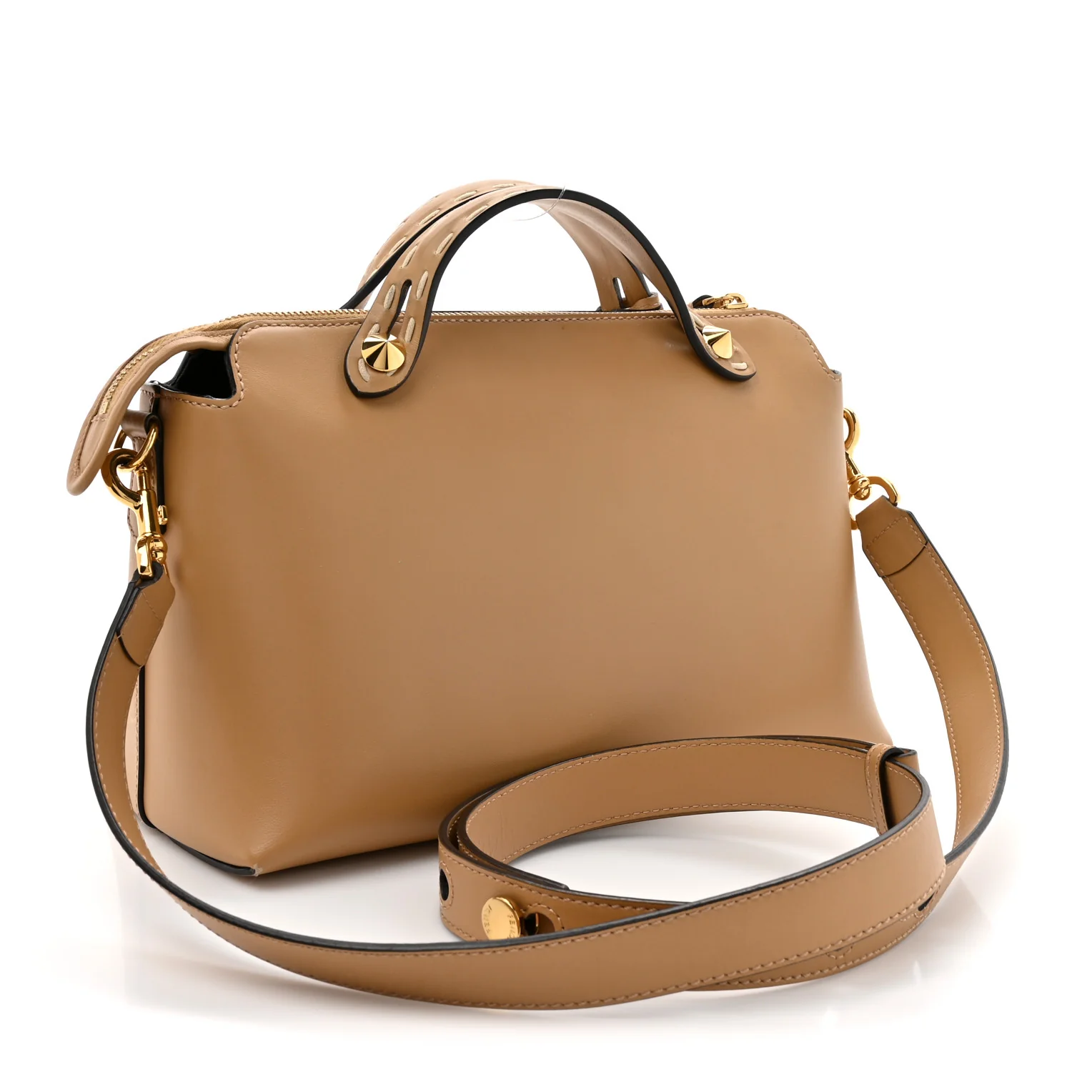 Vitello King Elaphe Python Print Logo Medium By The Way Boston Bag Miele Scuro Makeup - Image 3