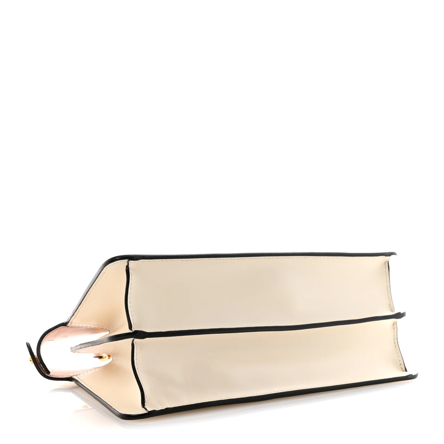 Vitello King Luxor Shiny Nappa Medium Peekaboo I SEE U East West Satchel White Light Rose - Image 4