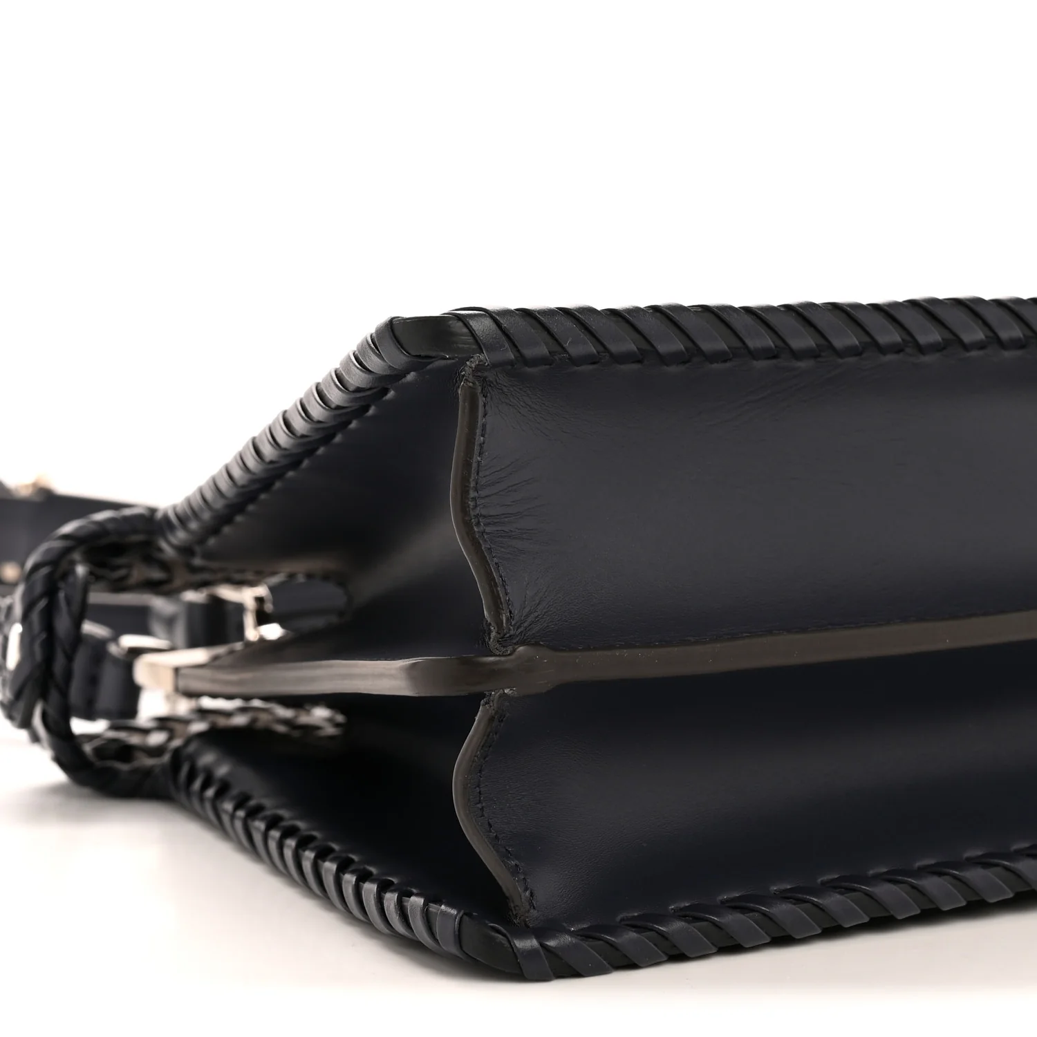 Vitello King Shiny Nappa Intreccio Petite Peekaboo I SEE U Satchel Midnight - Image 10