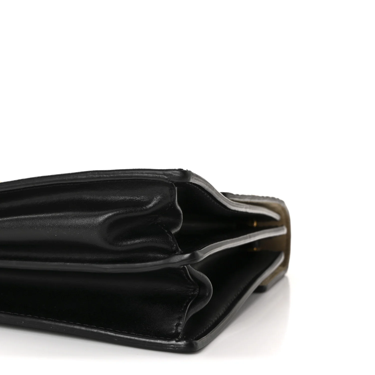 Vitello Liberty Bi-Color FF 1974 Embossed Chain Strap Kan U Shoulder Bag Black Maya - Image 10