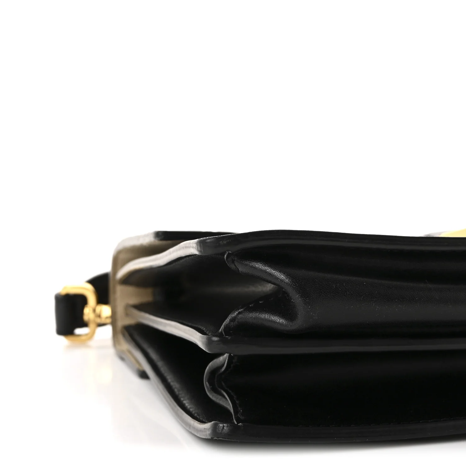 Vitello Liberty Bi-Color FF 1974 Embossed Chain Strap Kan U Shoulder Bag Black Maya - Image 9
